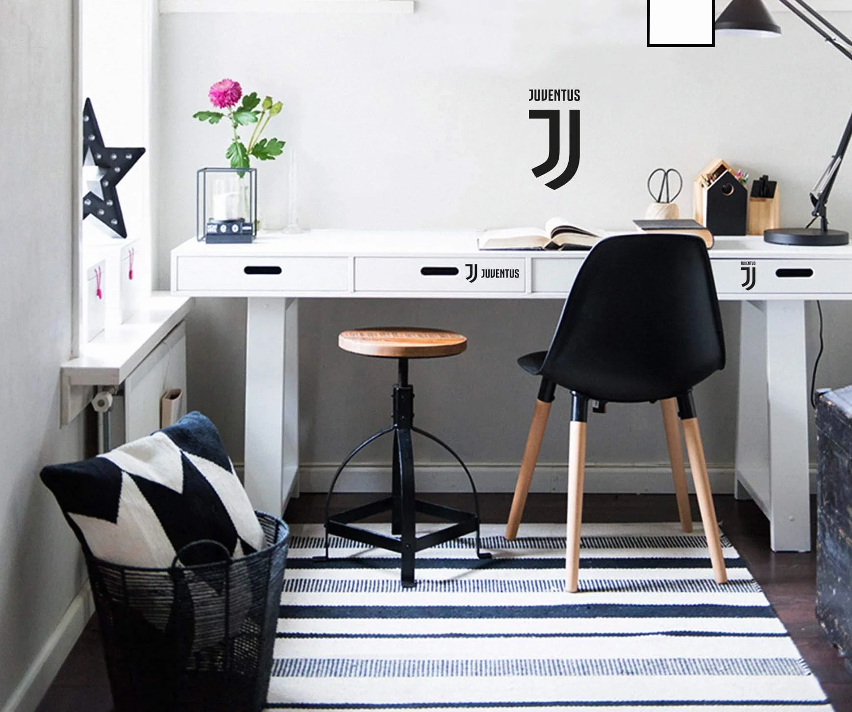 Imagicom Logo Juventus Adesivi Rimovibili A3 2 Fogli Plastica Multicolore 29,7 x 5 x 42 cm