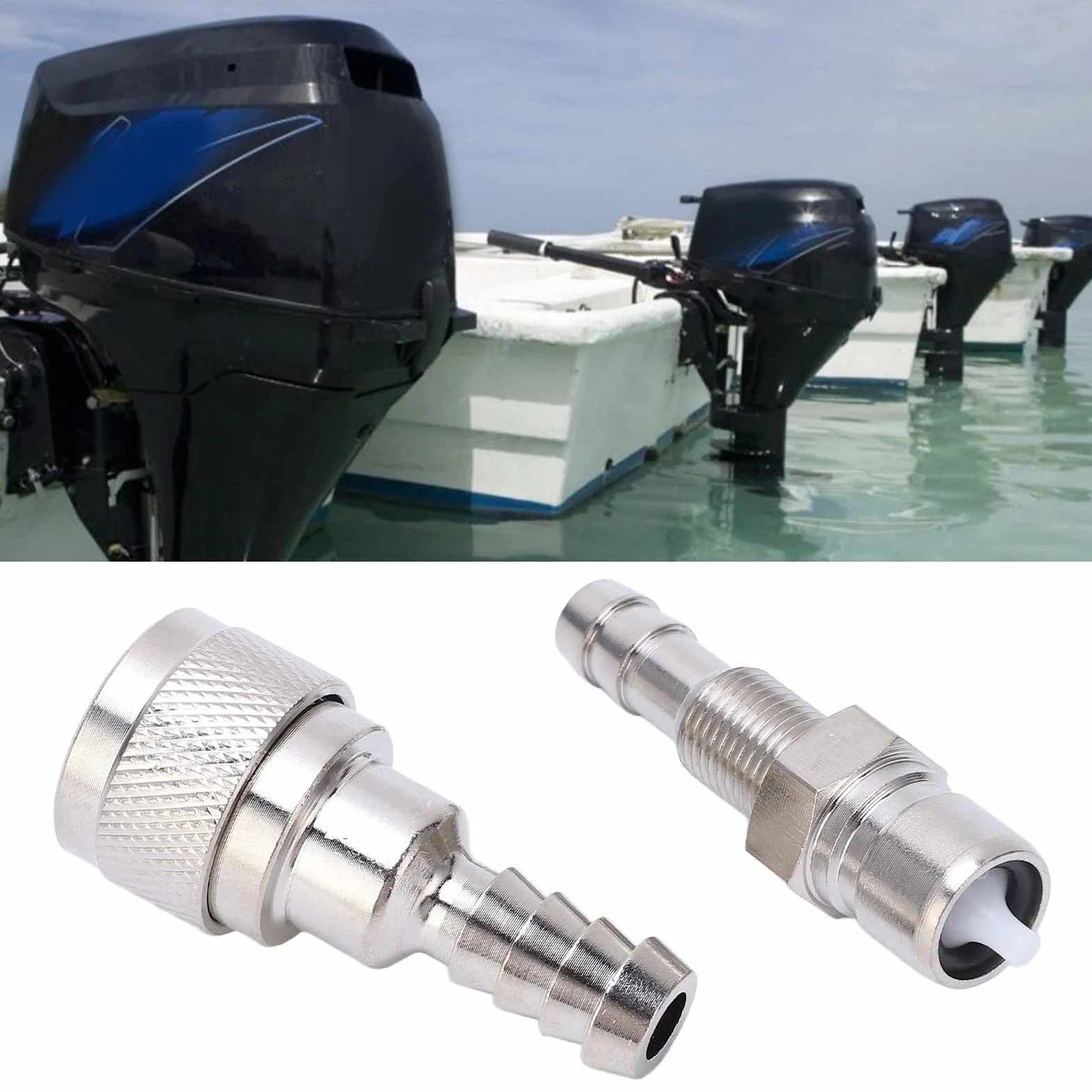 Connettore Carburante Fuoribordo Maschio Femmina 2 Pezzi 3B2 70250 5-90 HP