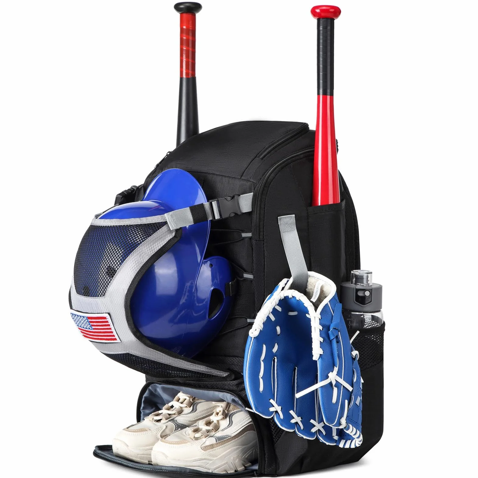 Borsa per mazze da baseball, Borsa da baseball - Borsa da baseball per ragazzi, Borsa da softball impermeabile, Zaino da baseball con ruote per scomparti per scarpe Borse per mazze da baseball Borse p