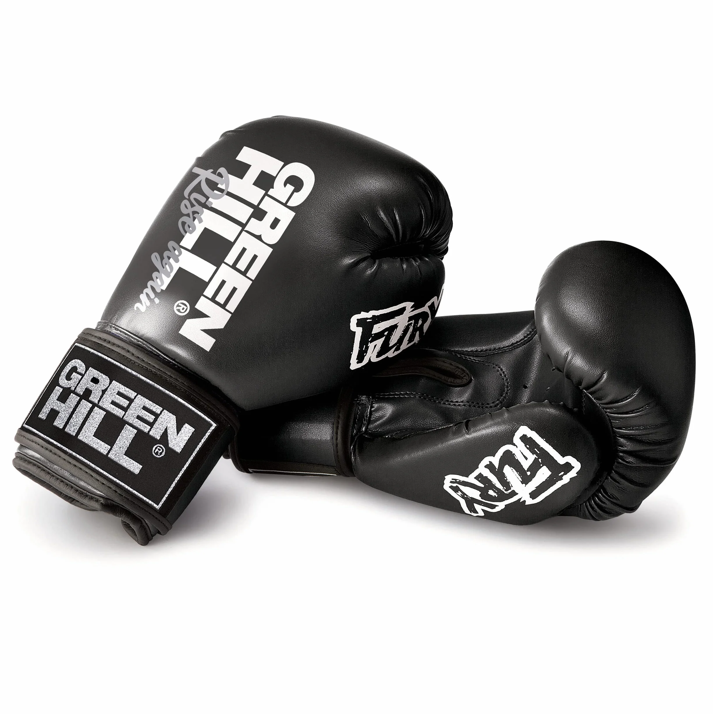 Green Hill FURY Guantoni da Boxe e Kick Boxing 10 oz 12 oz Chiusura Velcro Similpelle
