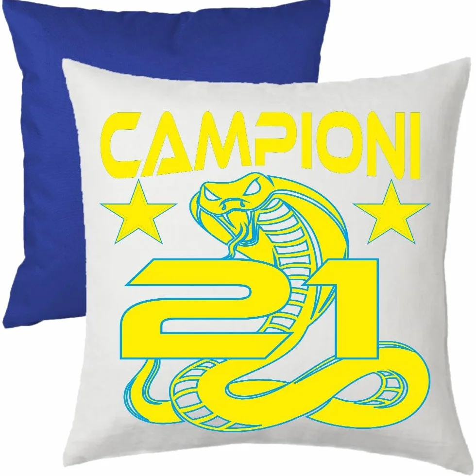 Cuscino Calcio Scudetto Inter-Nazionale Campioni D'Italia 2025/2026 21 Scudetti Seconda Stella 38x38 cm