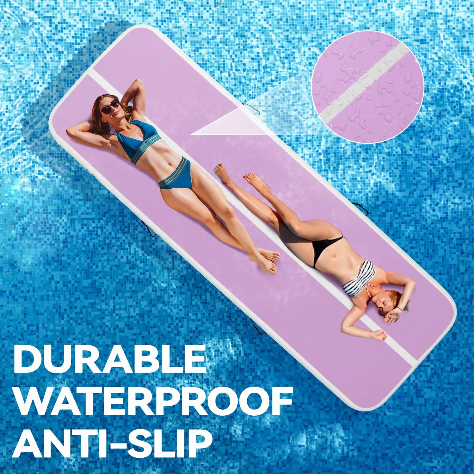 Tappetino da palestra gonfiabile, altezza 10/20 cm, lunghezza 3 m/4 m/5 m/6 m/7 m/8 m/9 m/10 m/11 m/12 m, per acrobazie, ginnastica, allenamento, con pompa ad aria