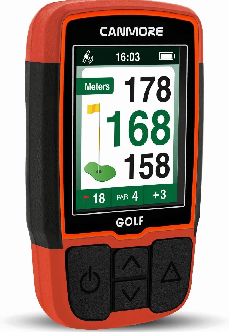 CANMORE GPS da golf portatile HG200 - Display a colori con 41.000 dati campo, Arancione