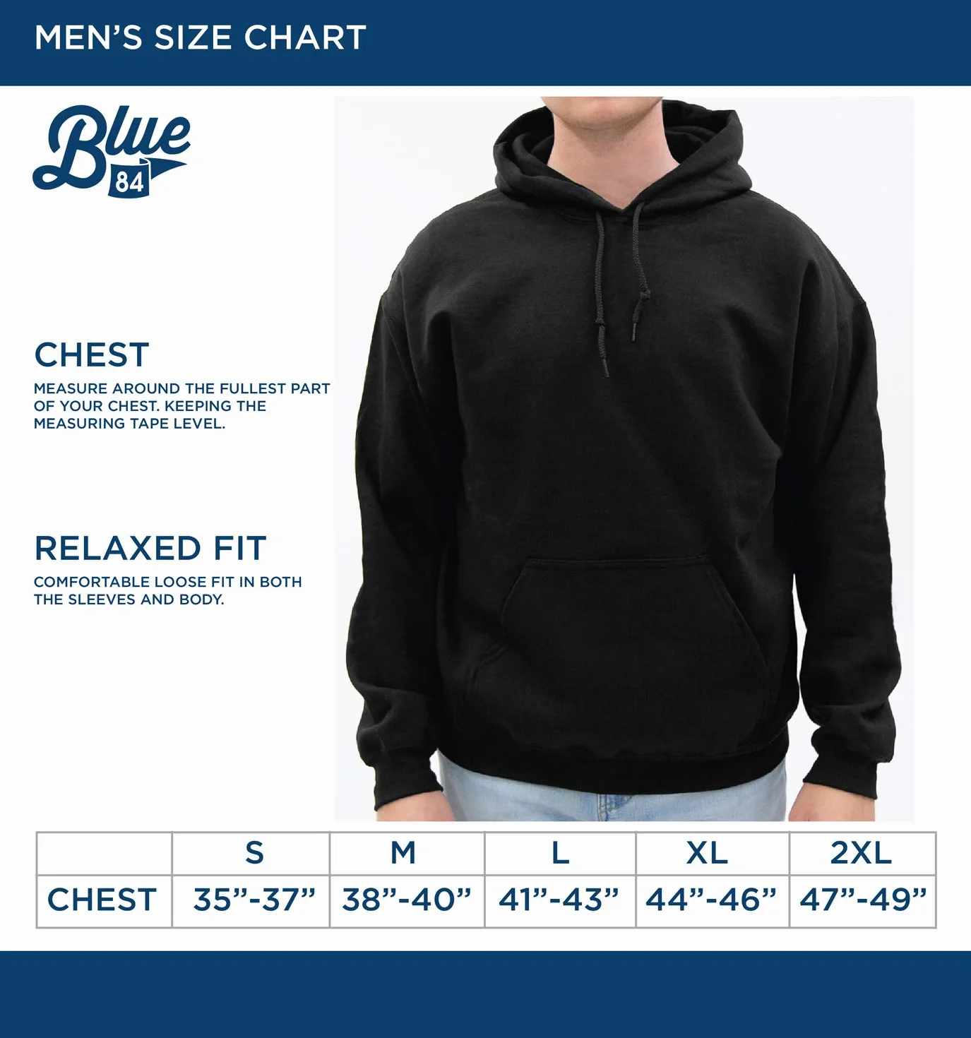 Felpa Uomo Blue 84 Line Up Secondary Color