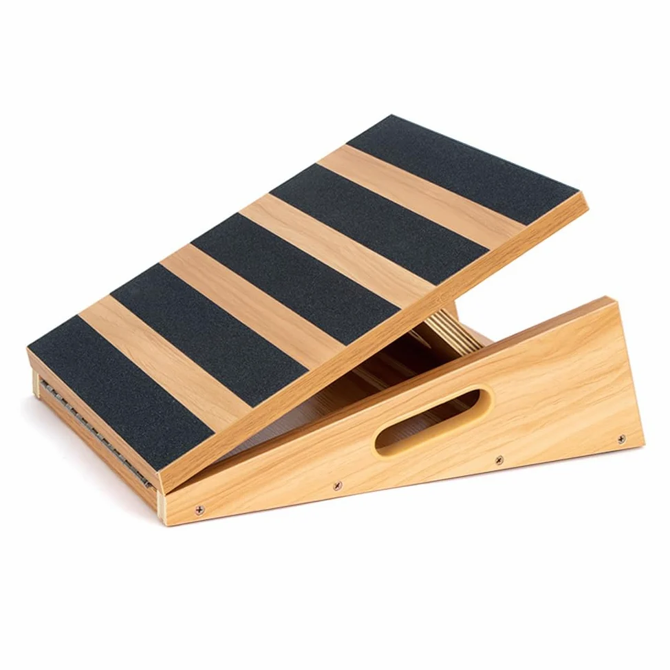 Tavola inclinata professionale in legno, inclinabile regolabile e barella per polpacci, bordo elasticizzato, design extra con manico laterale per la portabilità, 40,6 x 31,8 cm, 5 posizioni