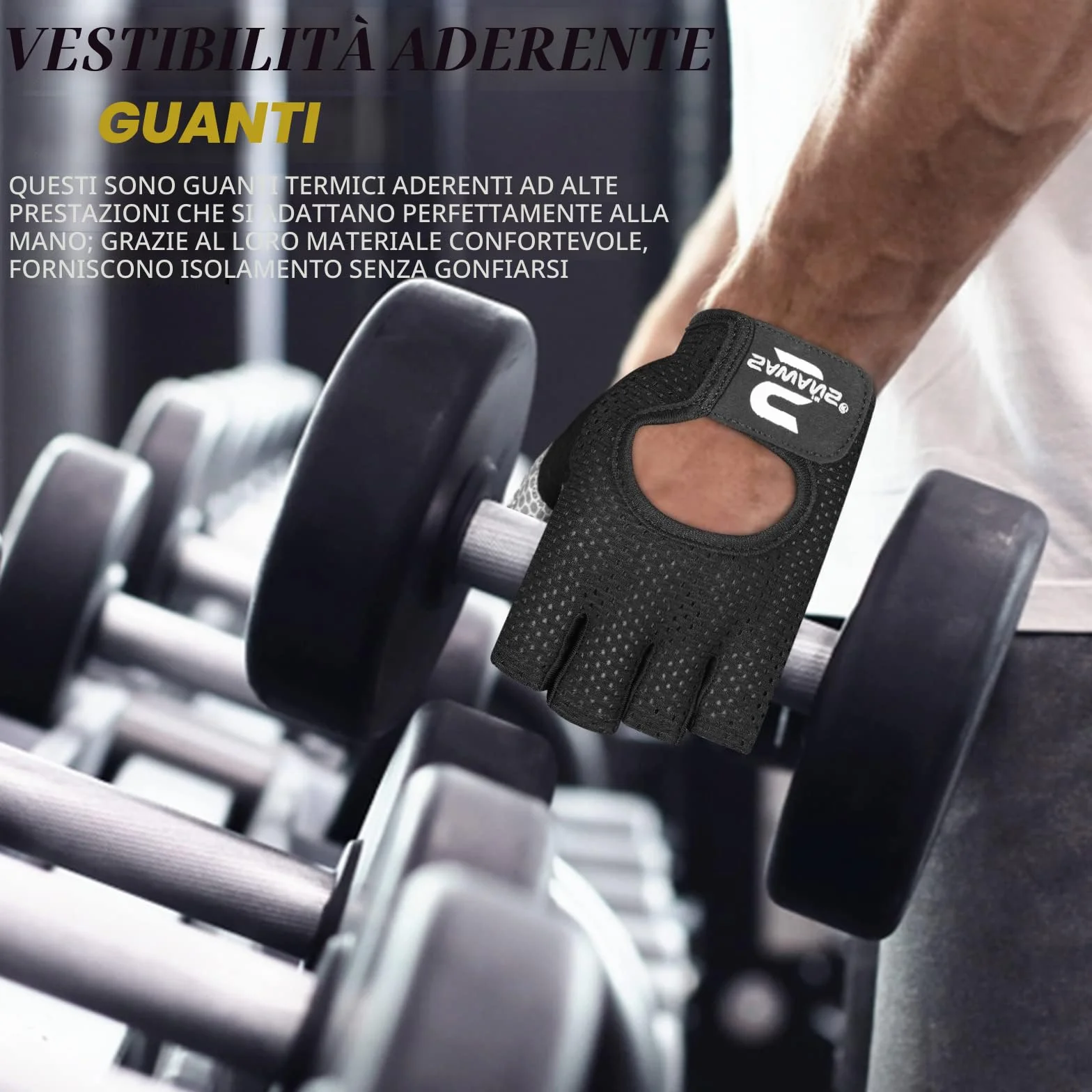 SAWANS Guanti da palestra antiscivolo in silicone per fitness ciclismo trazioni