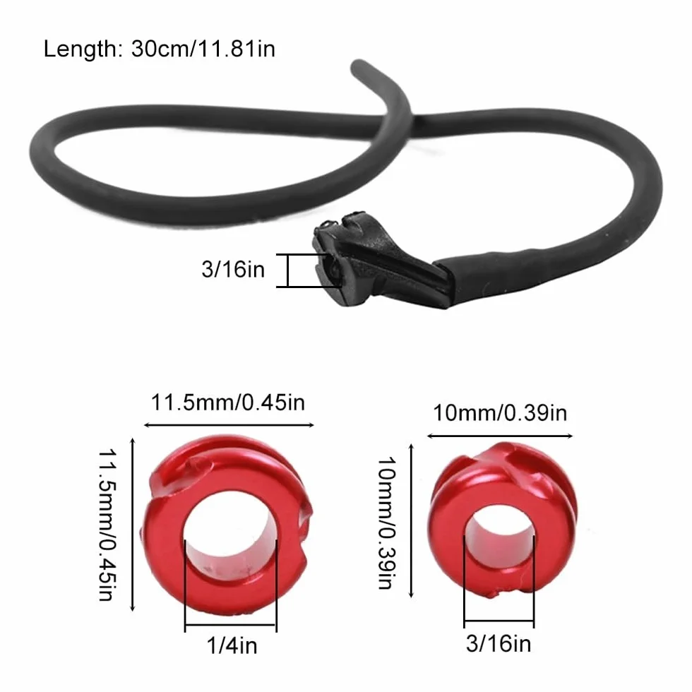 Bow Sight Peep 1/4" 3/16" Compound Bow Peep Sight Tubi per Arco 3Pcs
