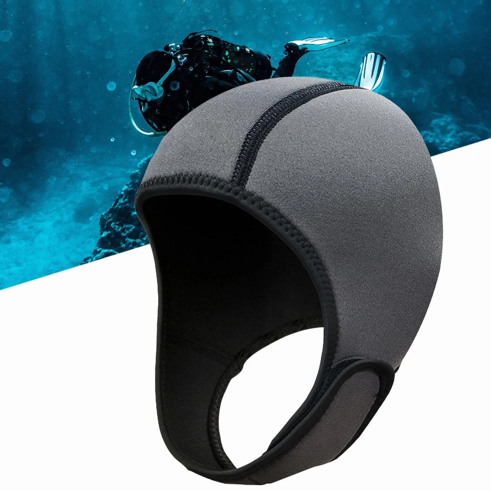 Perfeclan Cappuccio Muta in Neoprene 2 mm Immersione Subacquea Caldo Nuoto