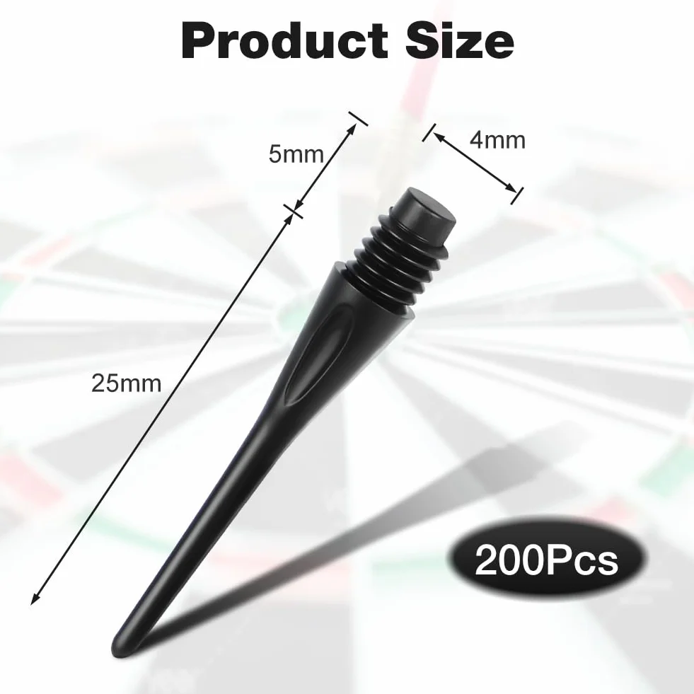 Flintronic Freccette Punta Plastica Professionali, Filettatura Standard 2BA, Punte di Ricambio per Bersaglio Elettronico