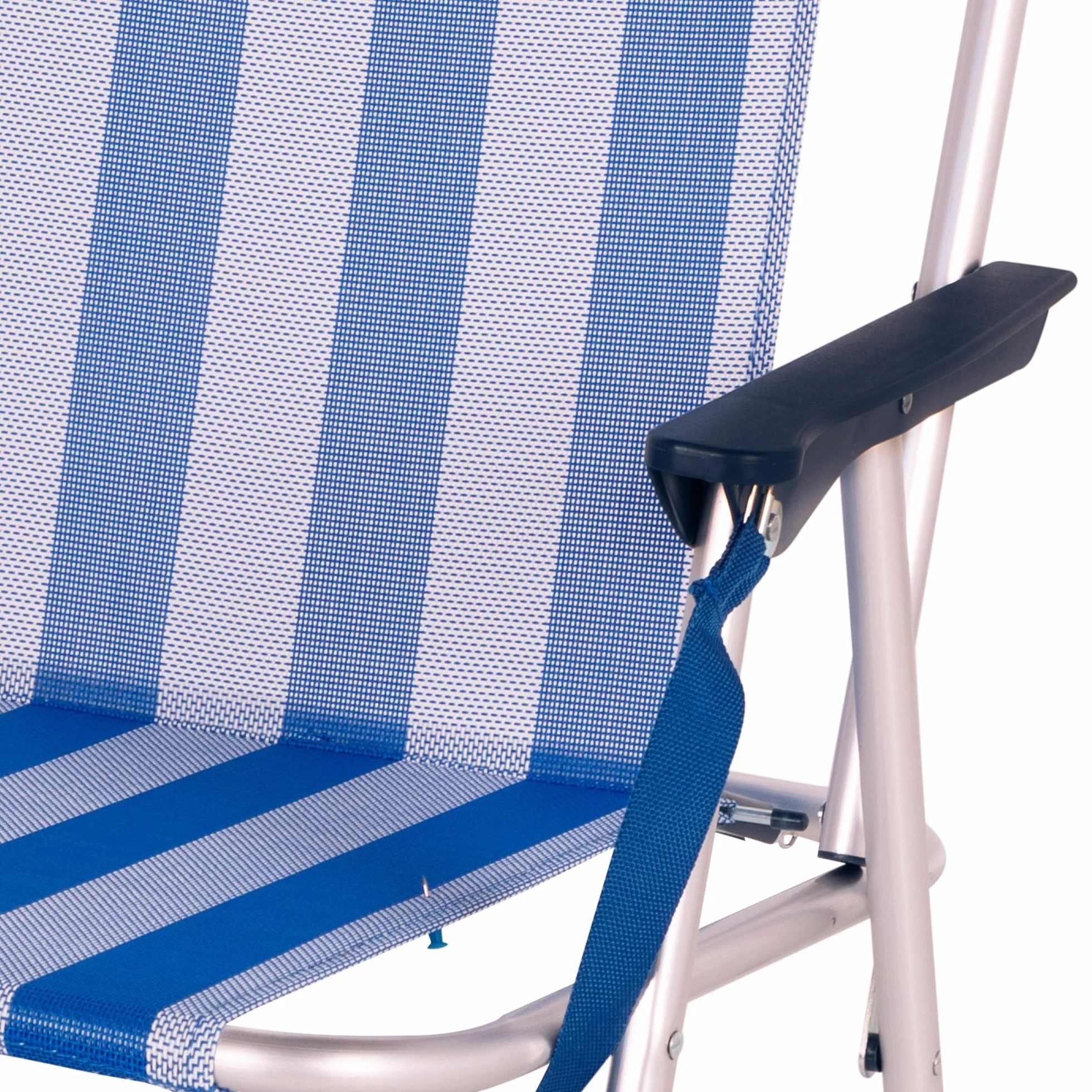 Aktive Sedia Pieghevole Fissa Alluminio Beach 47x54x75 cm Blu