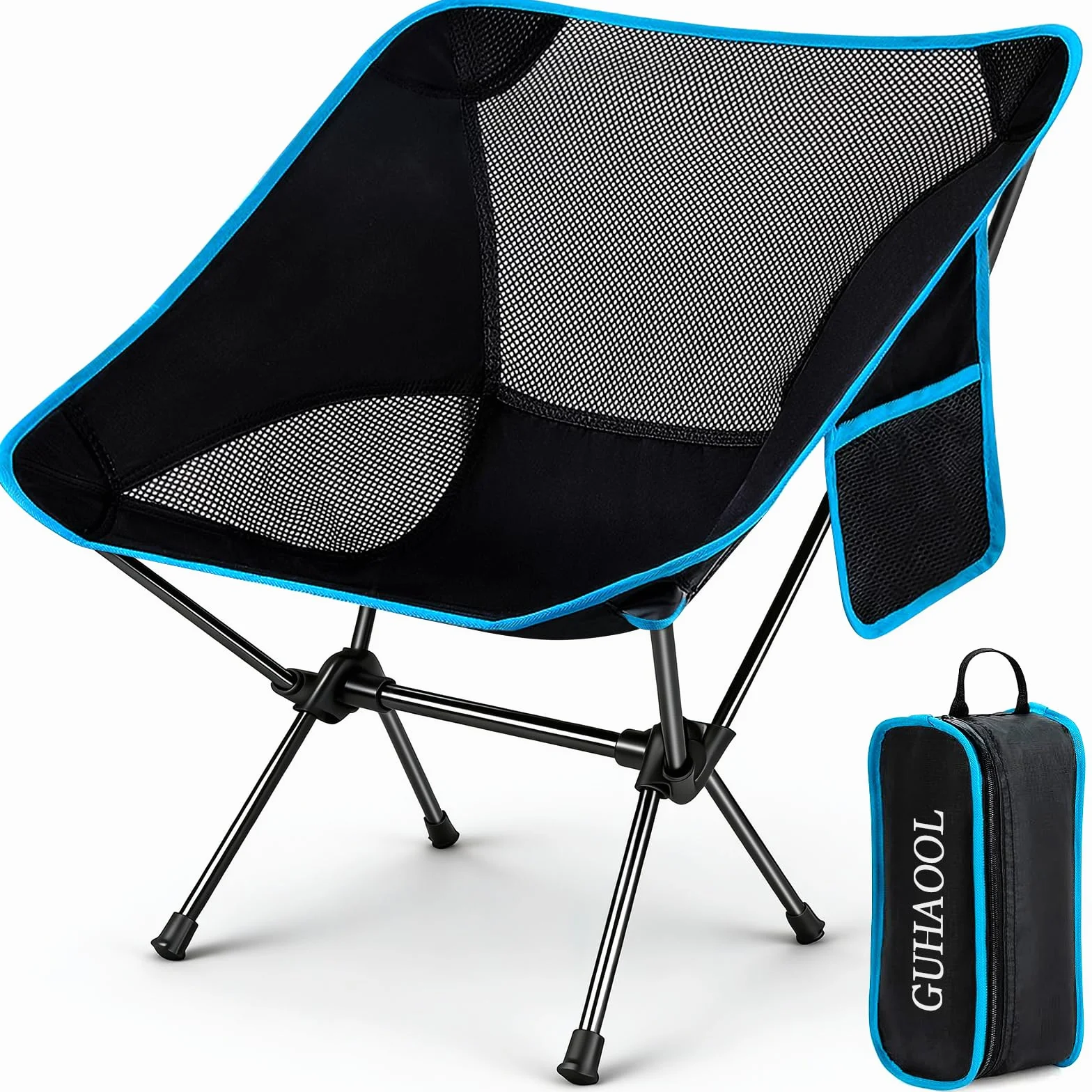 Sedia Campeggio Pieghevole Leggera Max Portata 120kg con Borsa da Trasporto