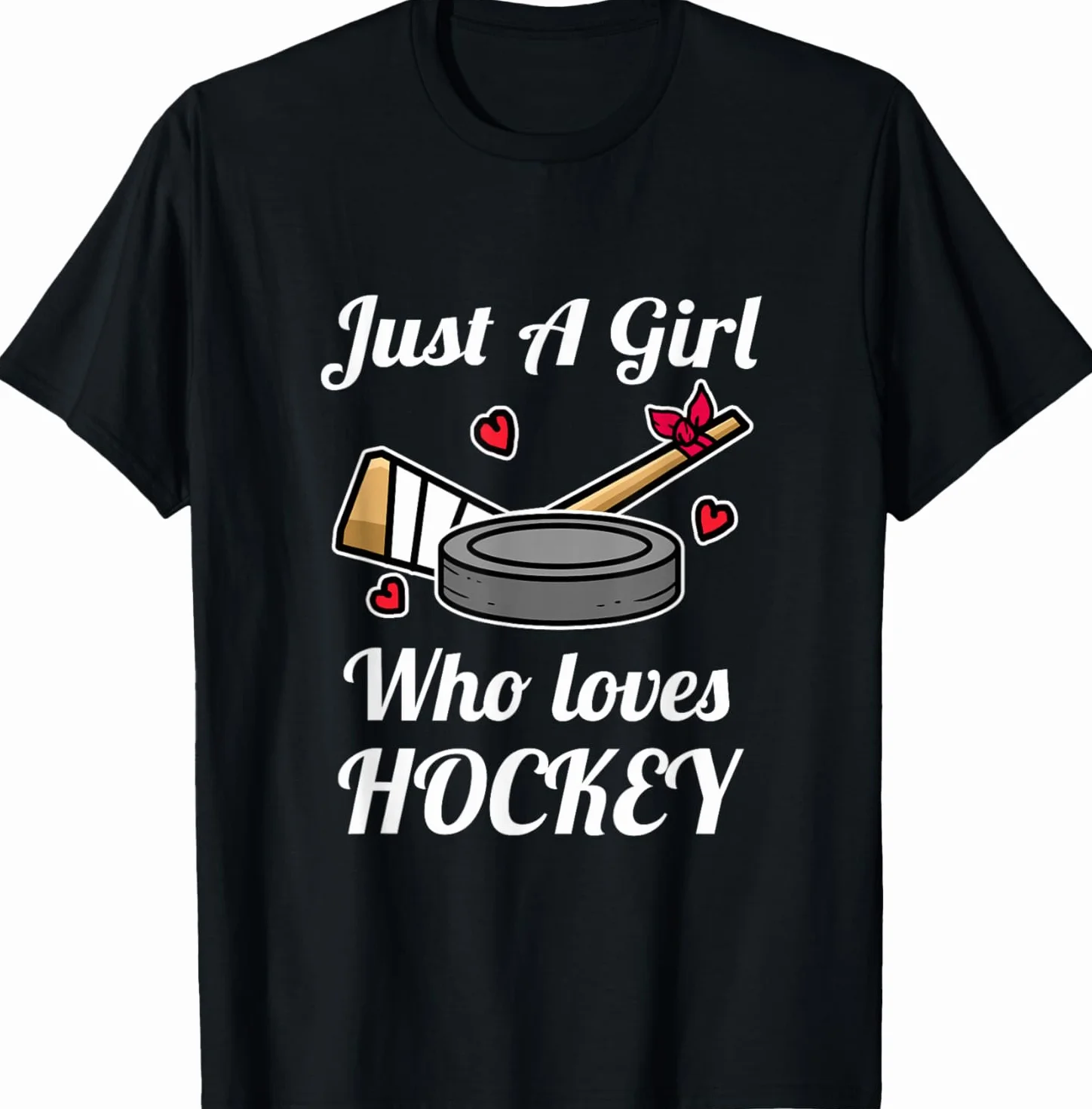 Hockey Su Ghiaccio Maglietta Just A Girl Who Loves Hockey Ragazza
