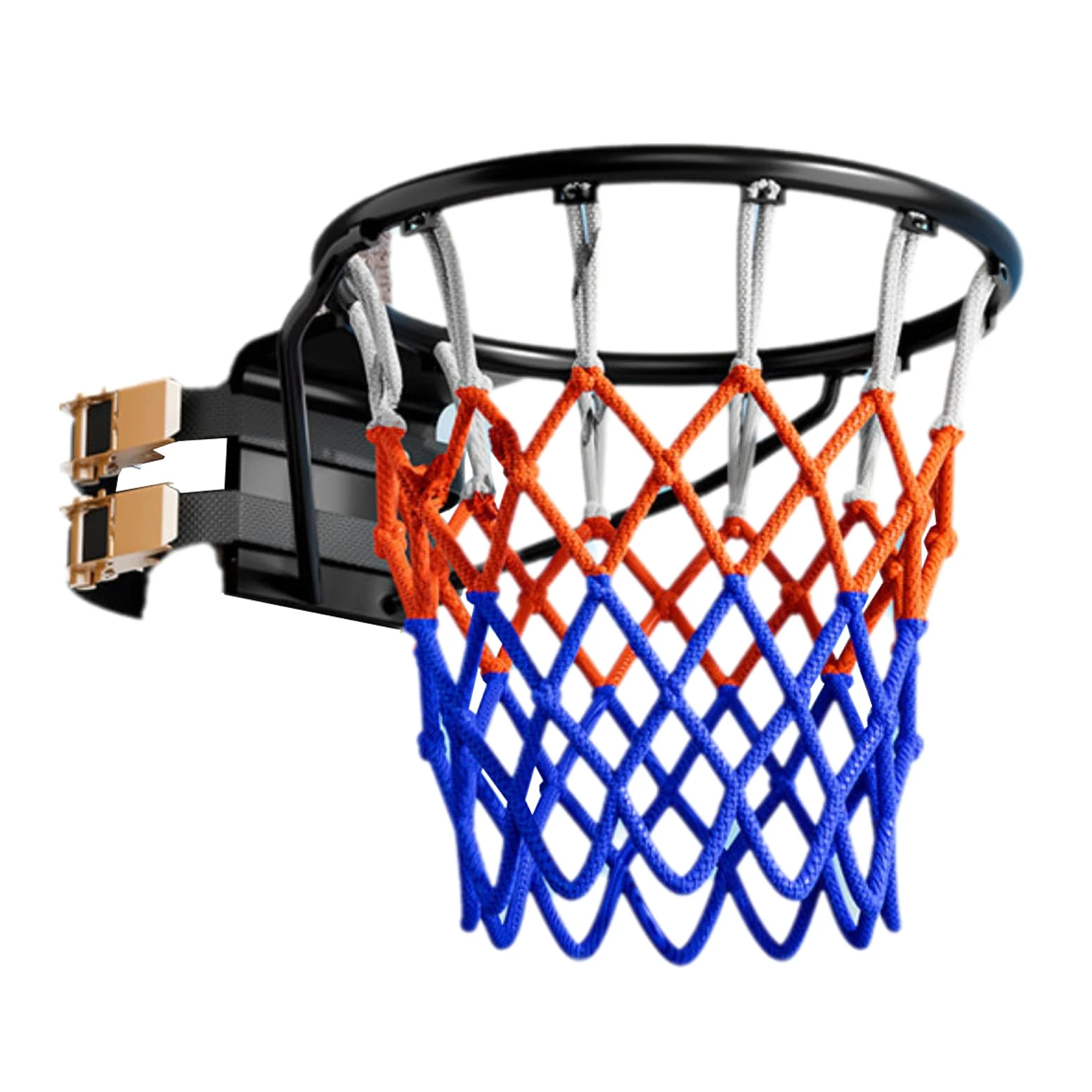 Canestro da Basket A Parete,Canestro Basket Esterno da Muro,Anello da Pallacanestro da Muro per Adulti,con Cinghie,Non Necessita di Foratura,per Recinzione/Albero/Pali