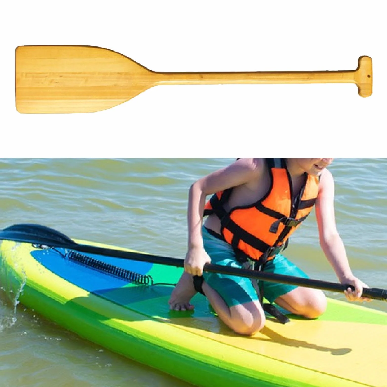Paddle in Legno Decorazione Nautica 32 Pollici Remo Leggero a Mano
