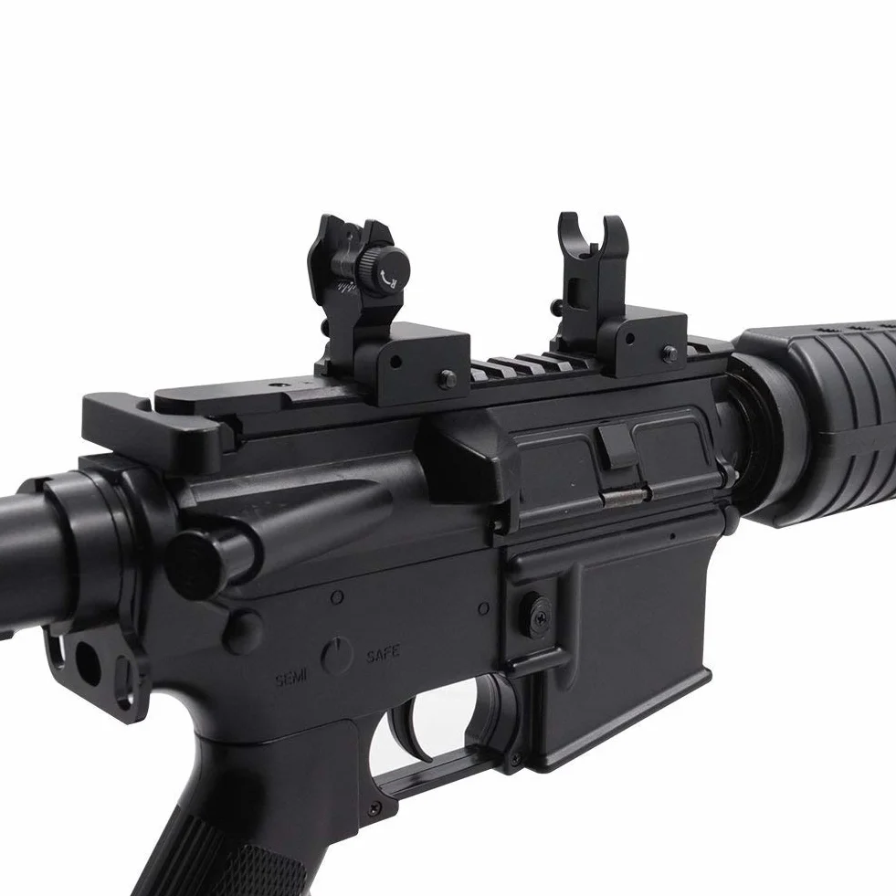 ACEXIER US Flip Up Anterior Posterior Iron Sight Set For 20mm Mount Hunting Rifle Airsoft