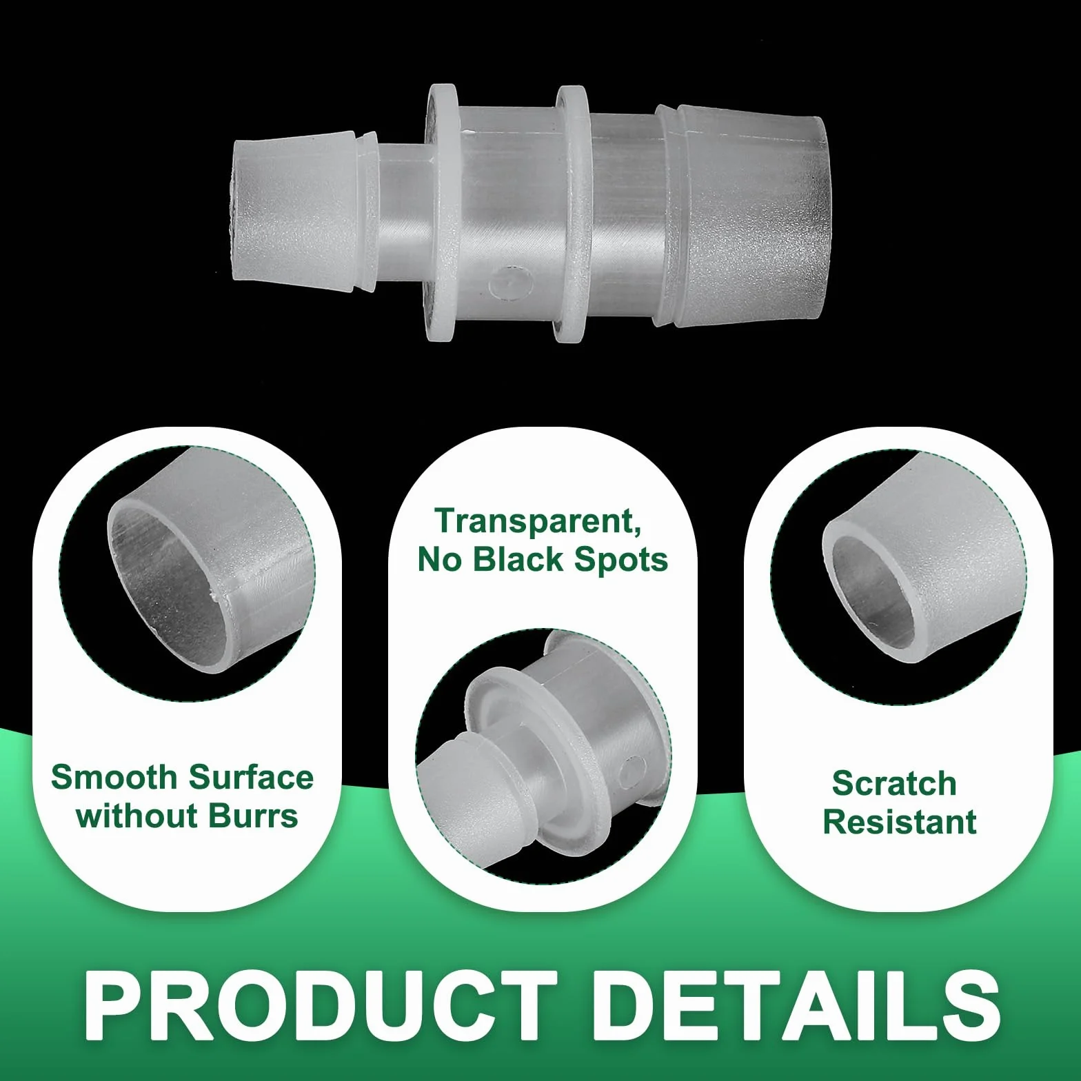 PATIKIL Riduttore a Barbetta per Tubo 3/4" a 1/2" Connettori Tubi Id Raccordo Plastica Unione per Aria Acqua