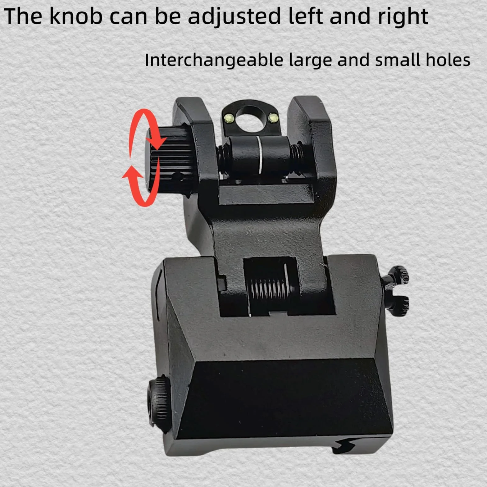 Flip-Up Iron Sight Set Red/Green Fiber Optic BUIS M-Lok Picatinny Aviation Aluminum