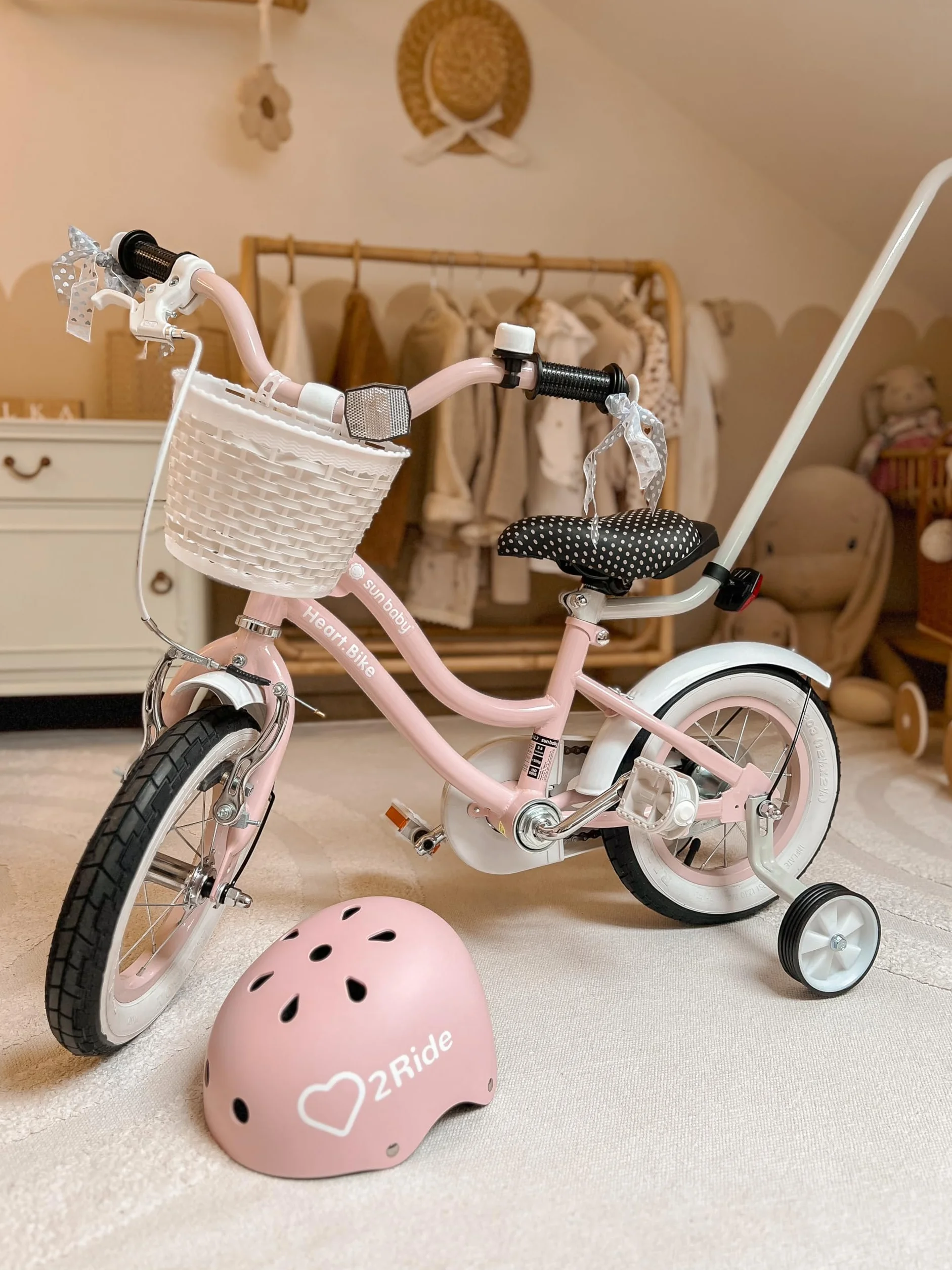 Sun Baby Barra di Spinta per Bambini Supporto per Bicicletta Dispositivo per Imparare