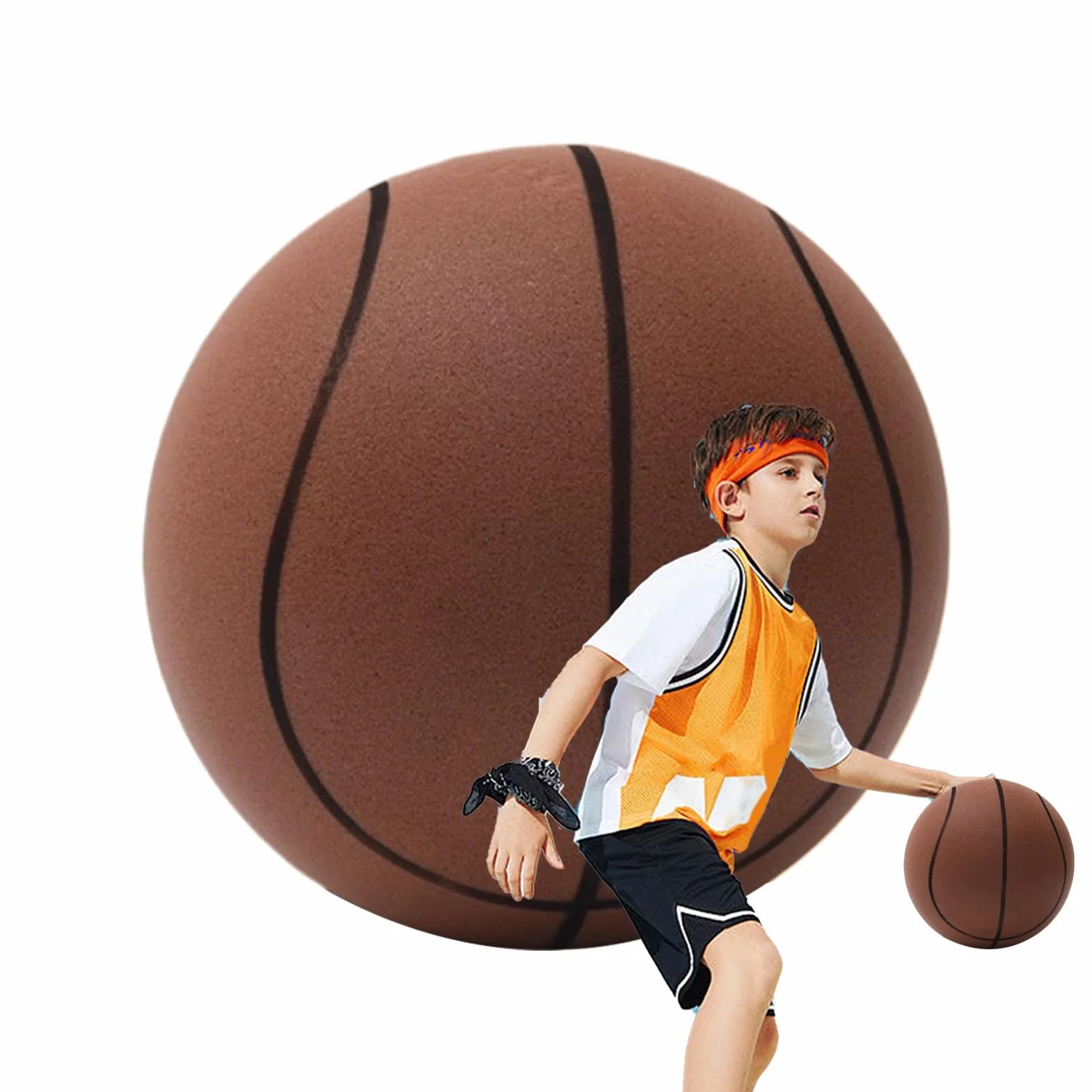 Generico Pallacanestro Silenziosa - Palla Da Allenamento Indoor Da Basket Silenziosa In PU Da 7 Pollici | Palloni Da Baskets Per Interni In Morbida Schiuma Palloni Da Basket Silenziosi Per Dribbling