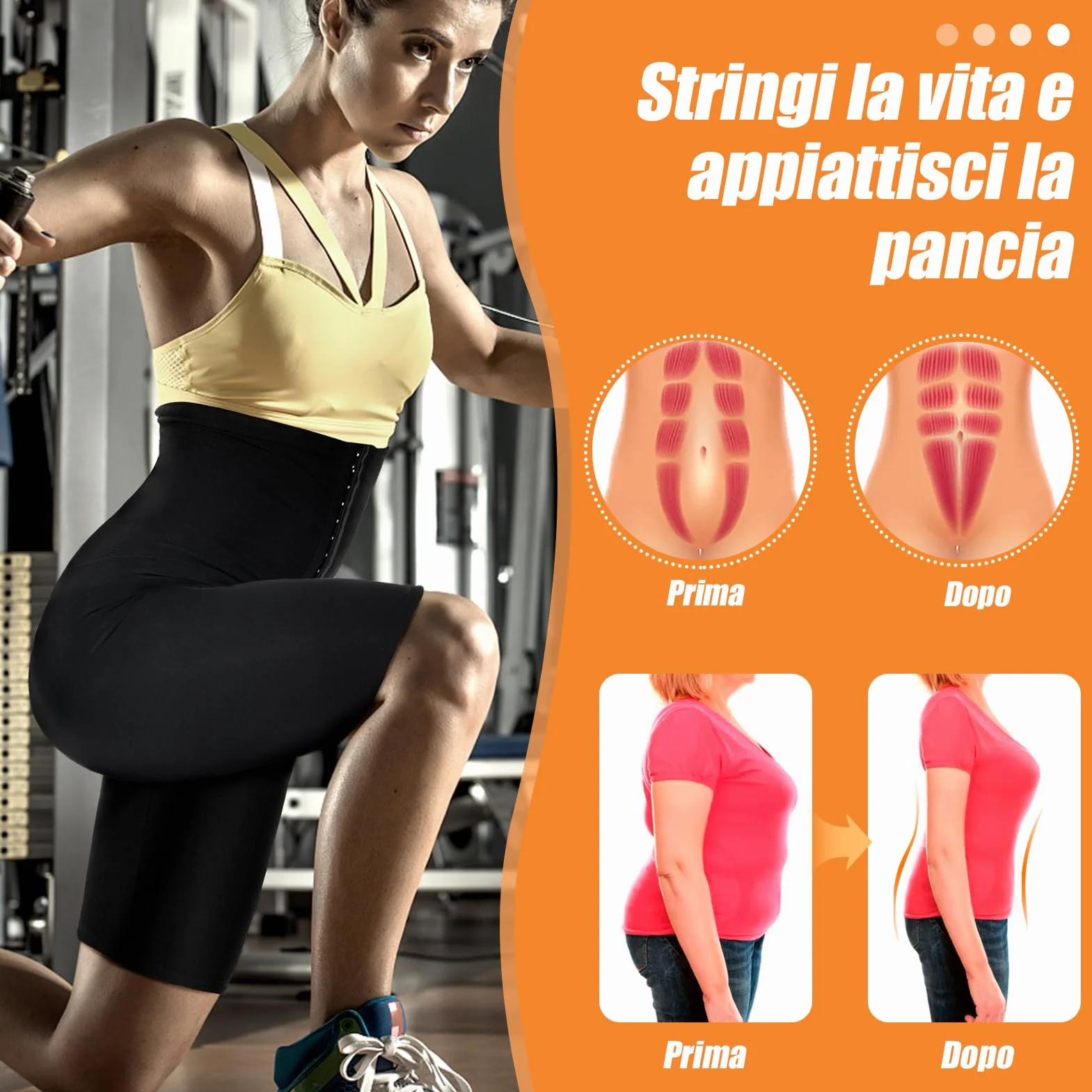 Kiiwah Pantaloni Dimagranti Donna Sauna Vita Alta Leggins Sportivi Tuta Per Sudare Snellenti Yoga Corsa