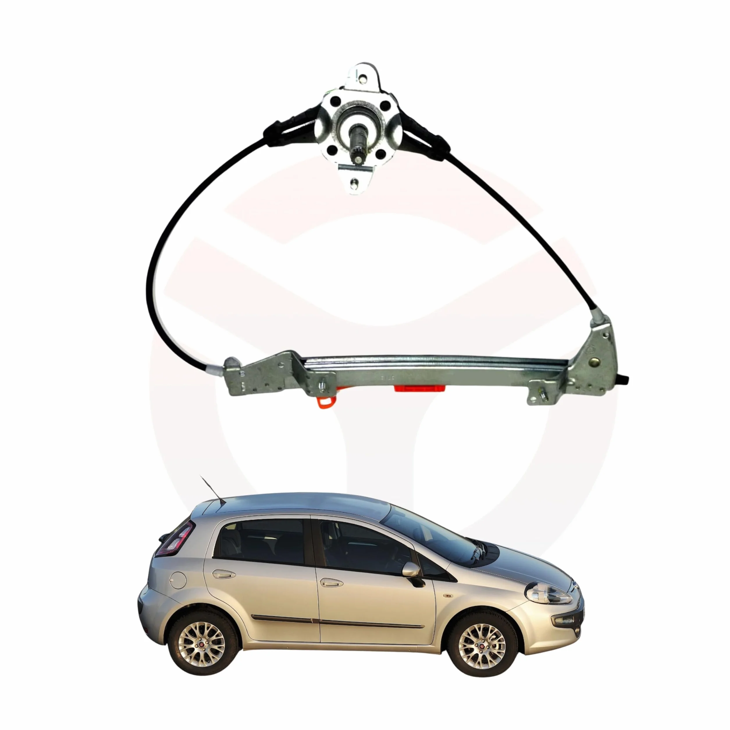 Alzavetro Alzacristalli Manuale Compatibile con Fiat Punto - Grande Punto - Punto EVO dal 2005 in poi (Destro)