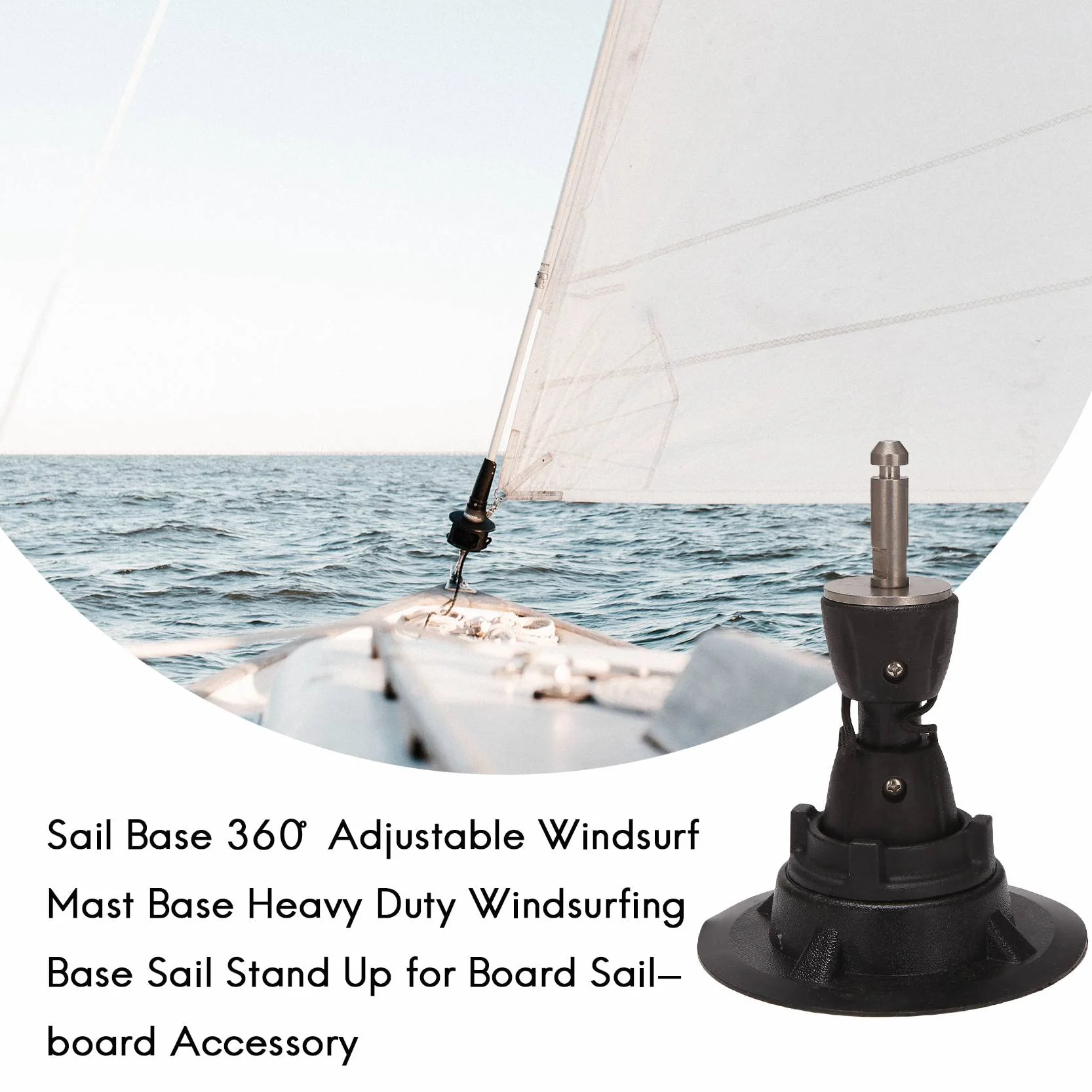 Base Vela per Windsurf Regolabile 360° Resistente Stand Up Accessorio Tavola