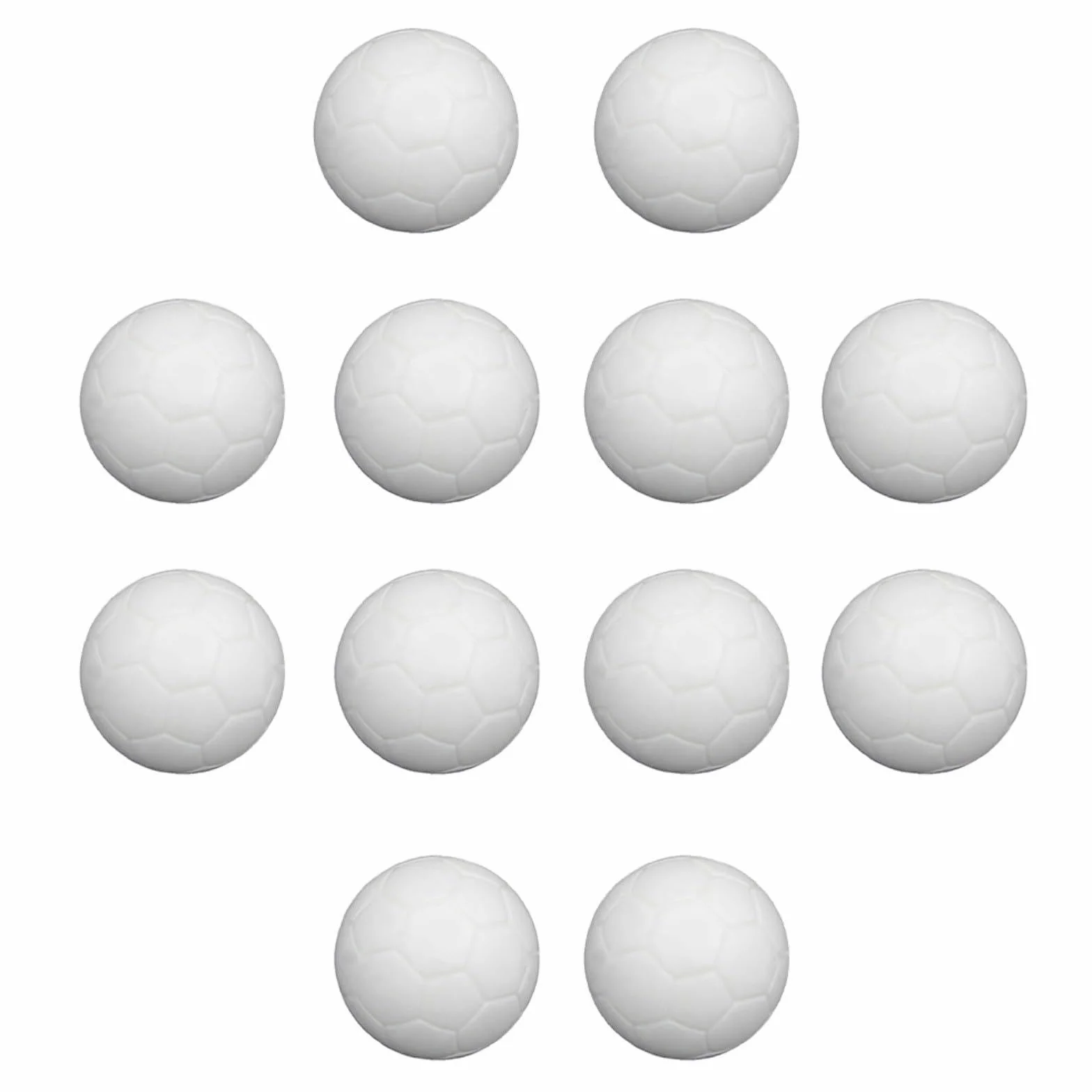 Palline da calcio balilla in resina bianca 36 mm lisce 12 pezzi