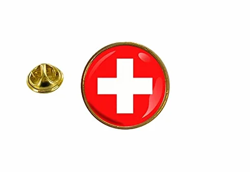 Spilla con Bandiera Svizzera Swiss Coccarda