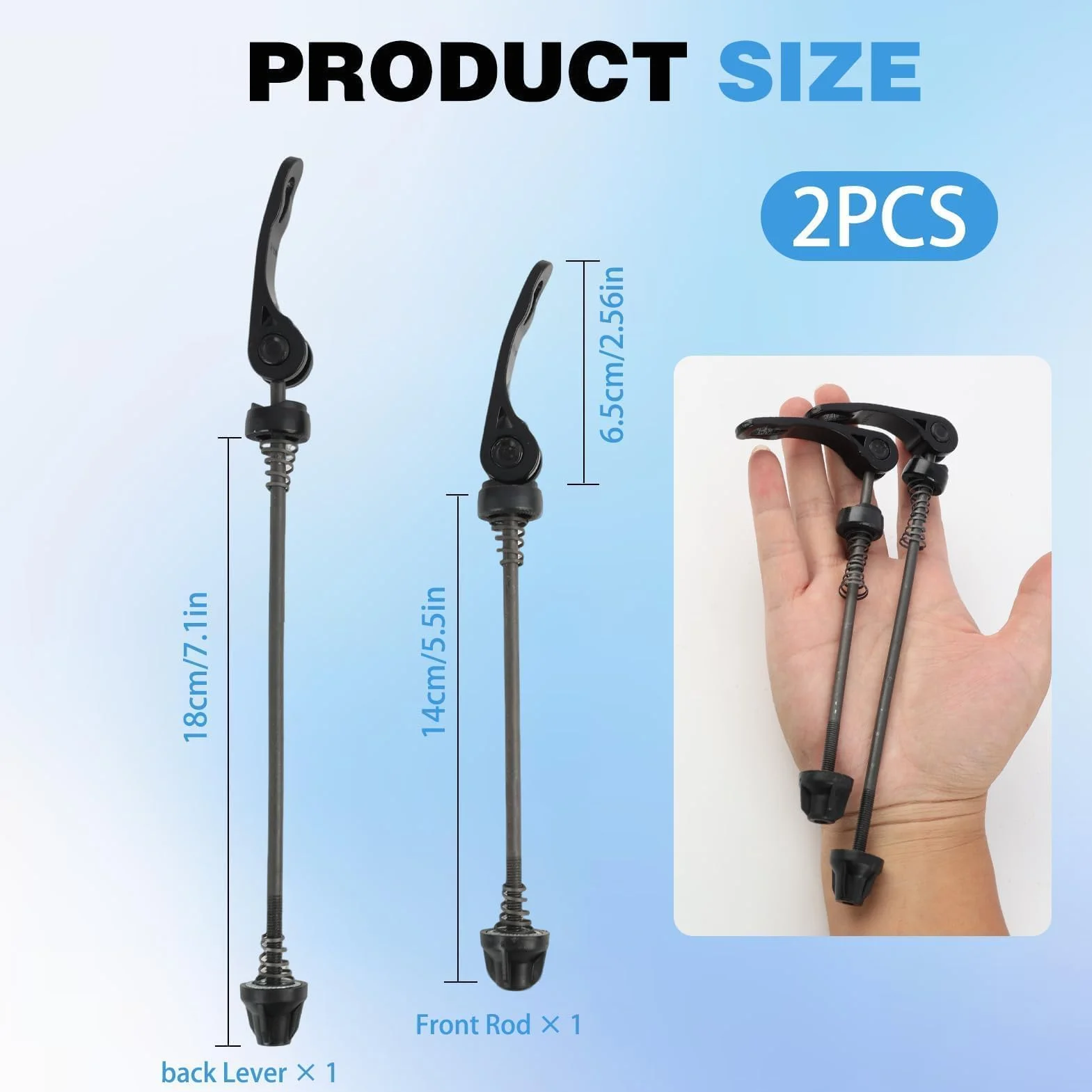 Tappo Perno Ruota Bici Sganci Rapidi Antifurto Lega Alluminio Compatibili MTB Bici Strada Trekking Sgancio Rapido Mozzo Ruota Anteriore