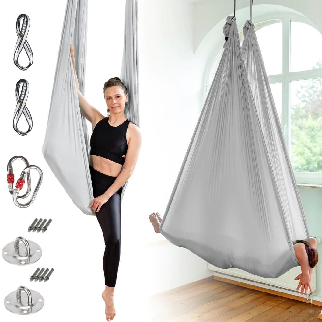 Yosana Amaca | Set completo incl. fissaggio | Testata per la sicurezza | Tessuto in nylon 5m x 2,6m