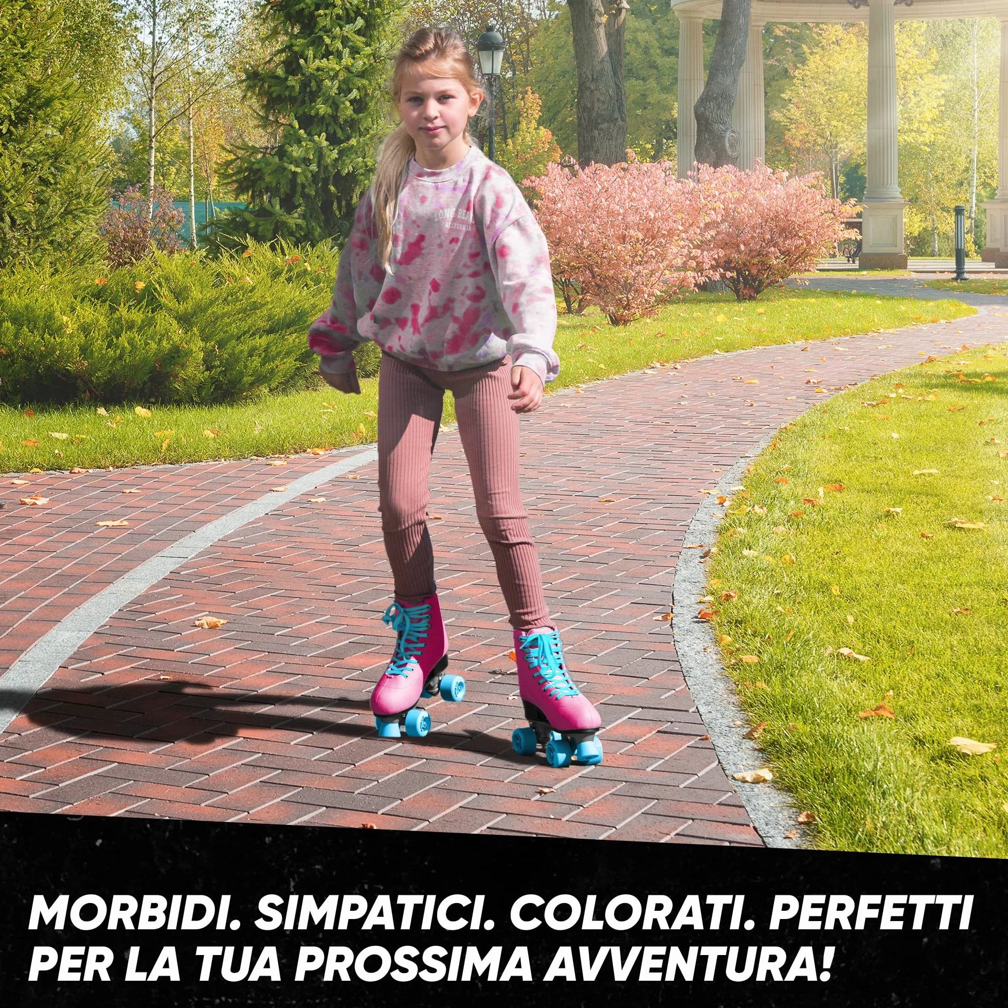 Apollo Pattini a Rotelle Super Quad X Pro | Regolabili per Bambini e Ragazzi | Taglia 31-42