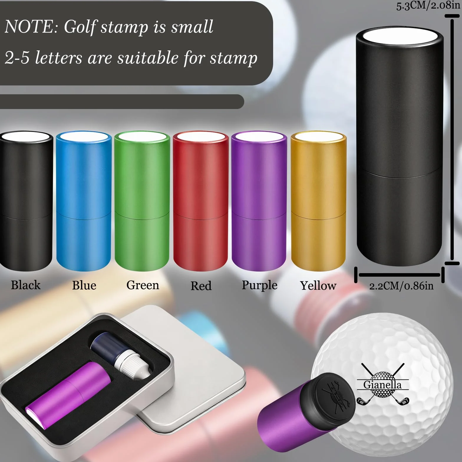 Amlion Timbro personalizzato per pallina da golf, autoinchiostrante, monogramma, nome, logo, accessori regalo