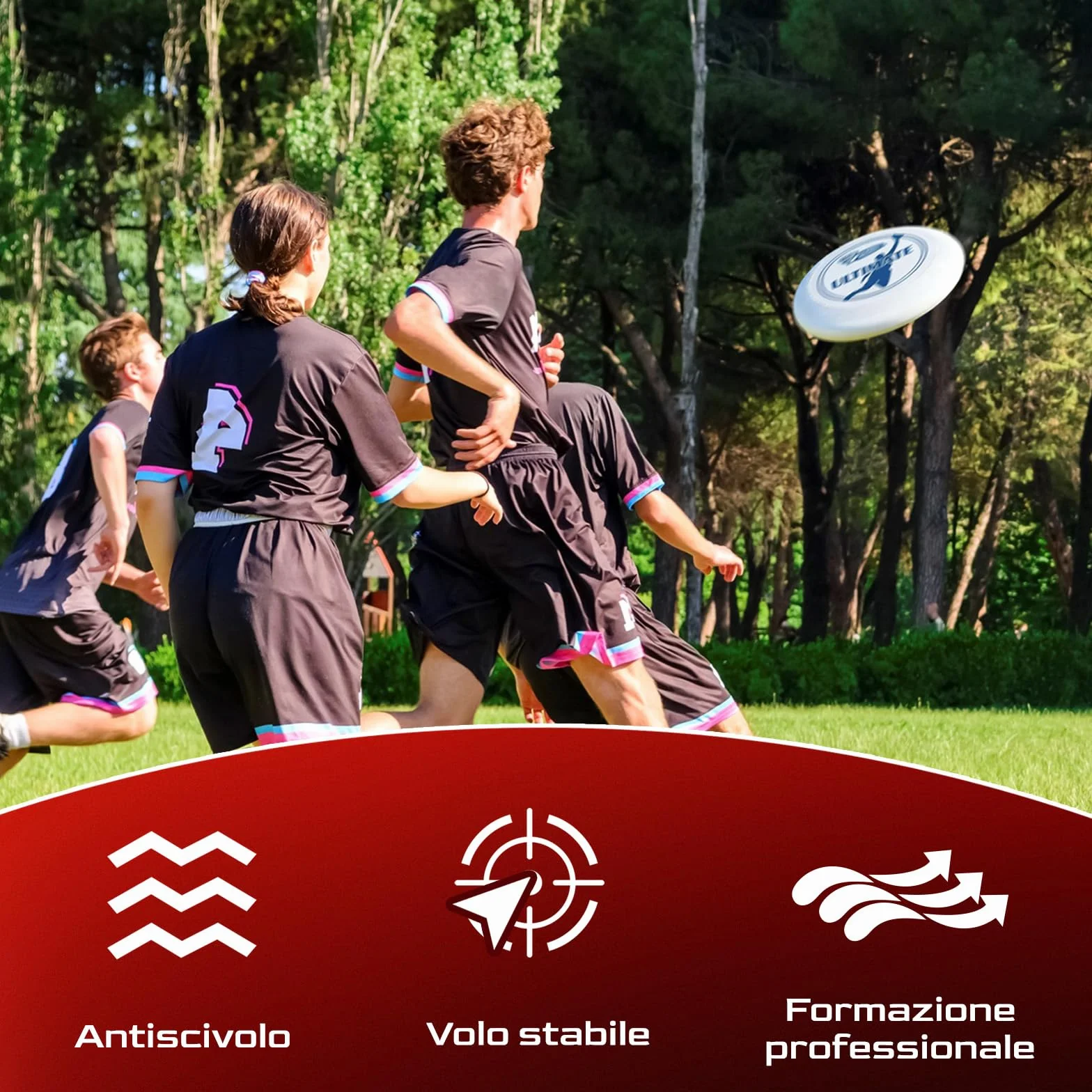 Frisbee Disco Volante Ufficiale Ultimate 175 g da Allenamento Professionale per Competizioni all'Aperto
