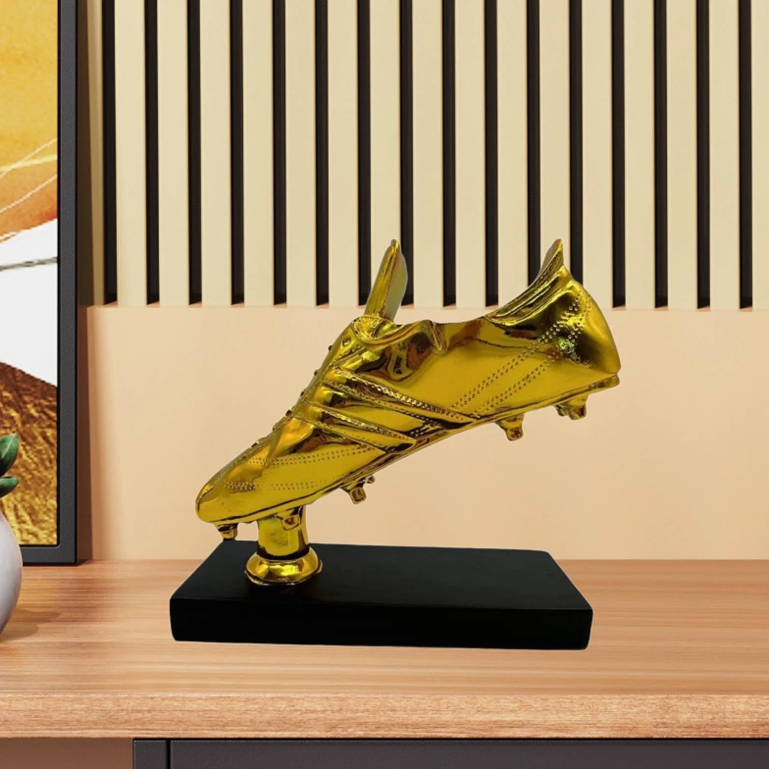 MagiDeal Scultura Trofeo Scarpa d'Oro Calcio, Statuetta in Resina, Artigianato Scarpe da Collezione