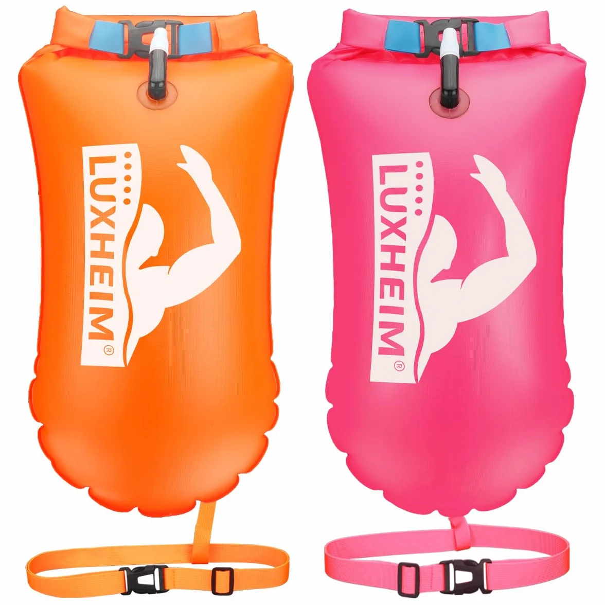 Galleggianti da traino gonfiabili in PVC per triathlon, confezione da 2, impermeabili