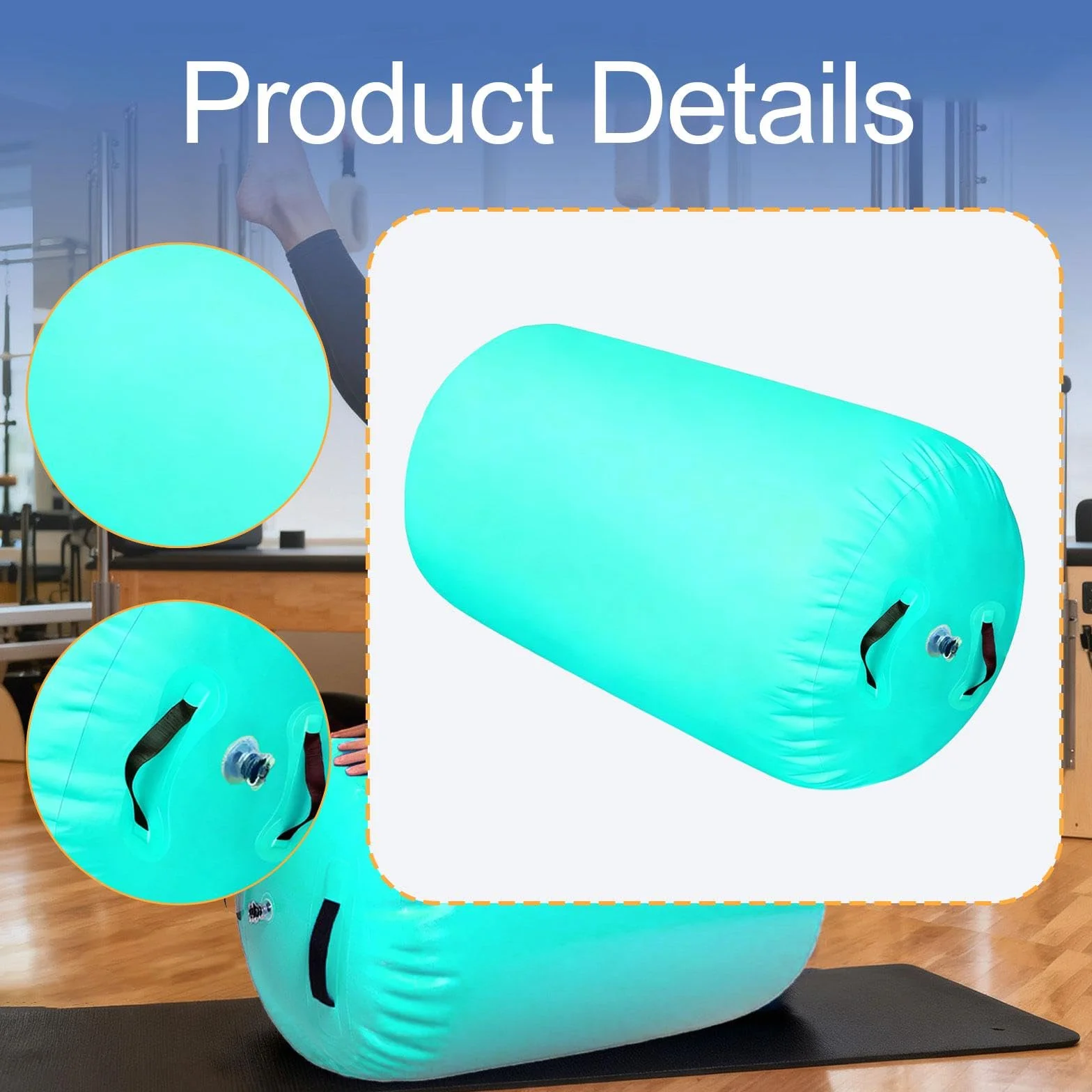 Homyl Air Roller Gymnastics Barrel Tumbling Barrel Gonfiabile, Pratico, Allenamento per Rovesciate All'indietro per Palestra Domestica