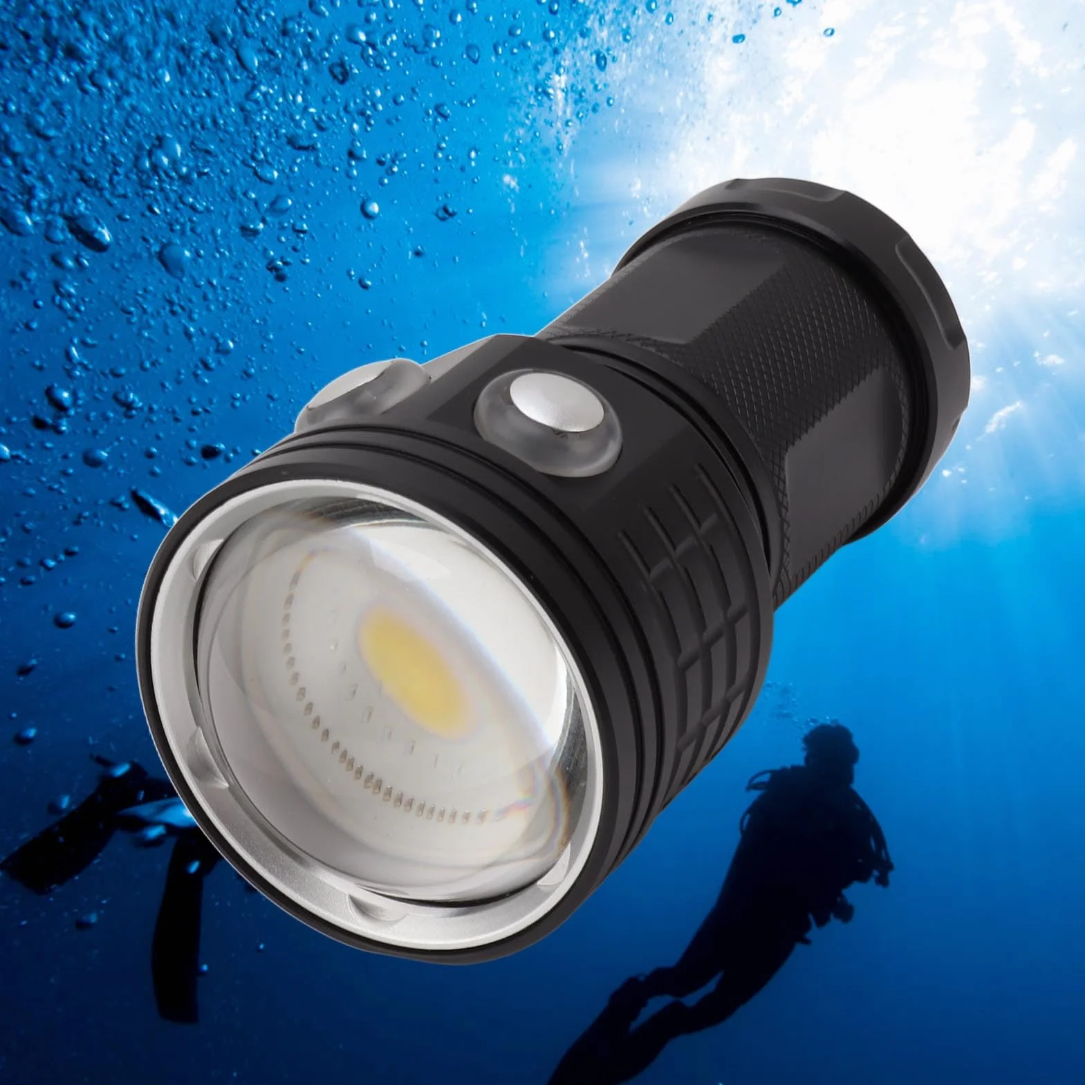 Yosoo Health Gear Luce Video Subacquea 10000lm IPX8 Immersioni Professionale Ricaricabile Regolazione della luminosità