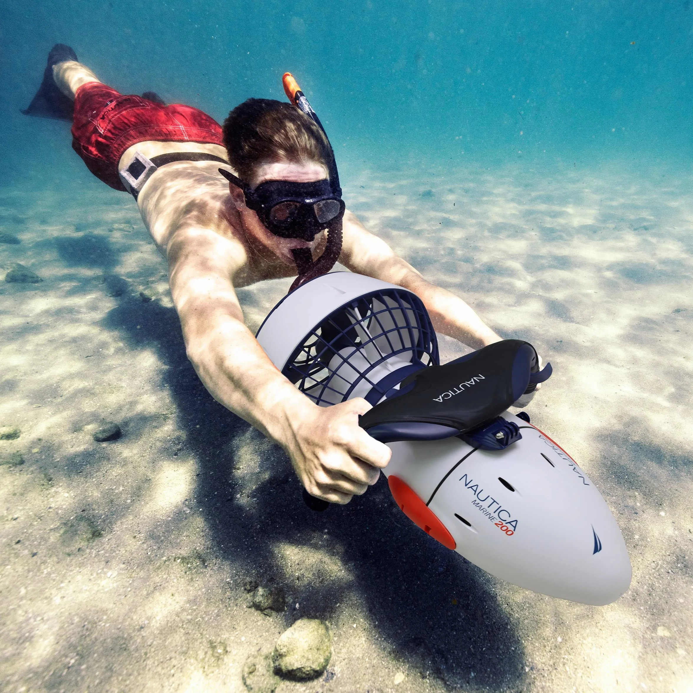 Nautica Seascooter Elettrico 12V Marine 200 DPV Diver Propulsion Vehicle Subacquea Snorkeling