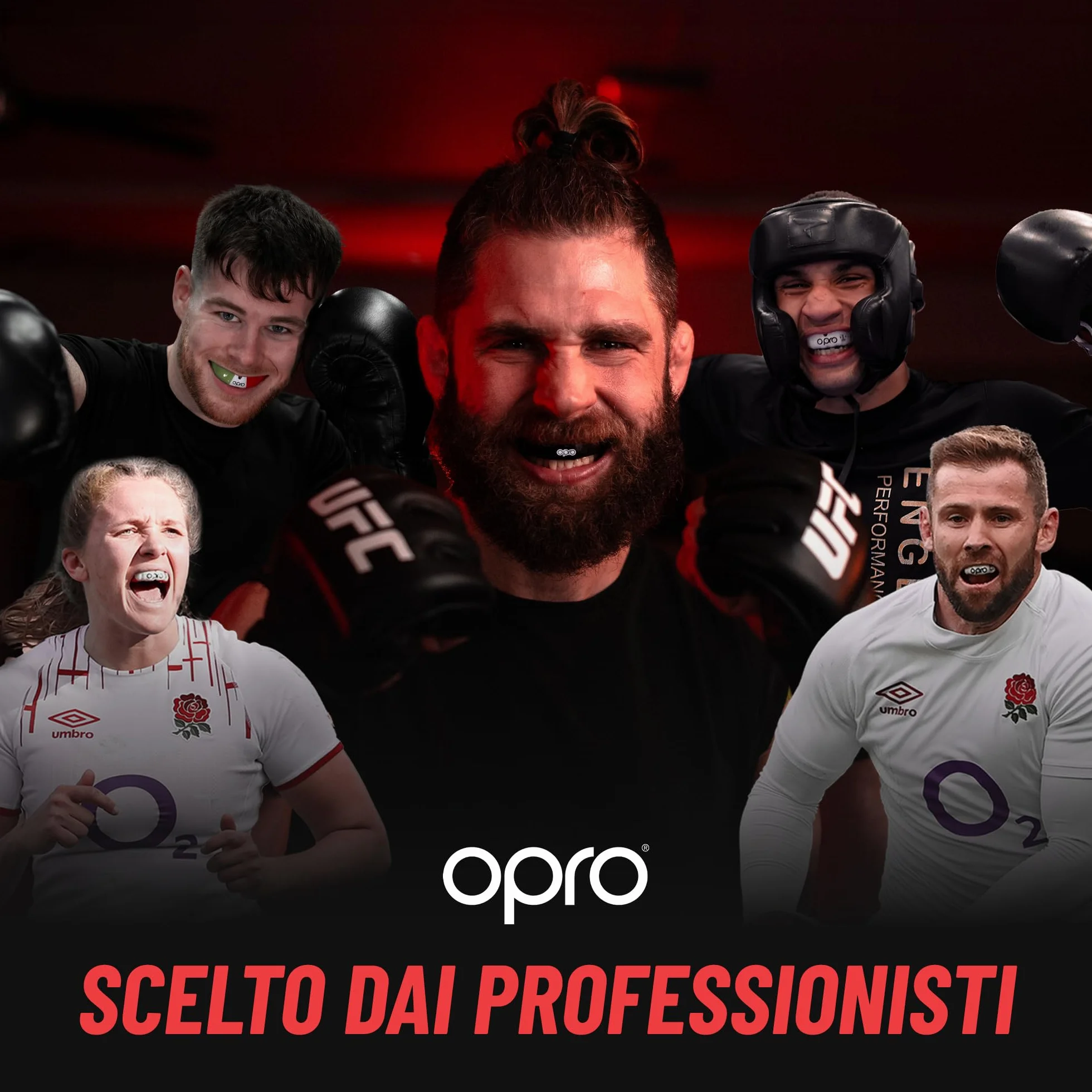 OPRO Paradenti Instant Custom-Fit - Protezione Dentale per Boxe, MMA, Rugby, Hockey - Automodellante
