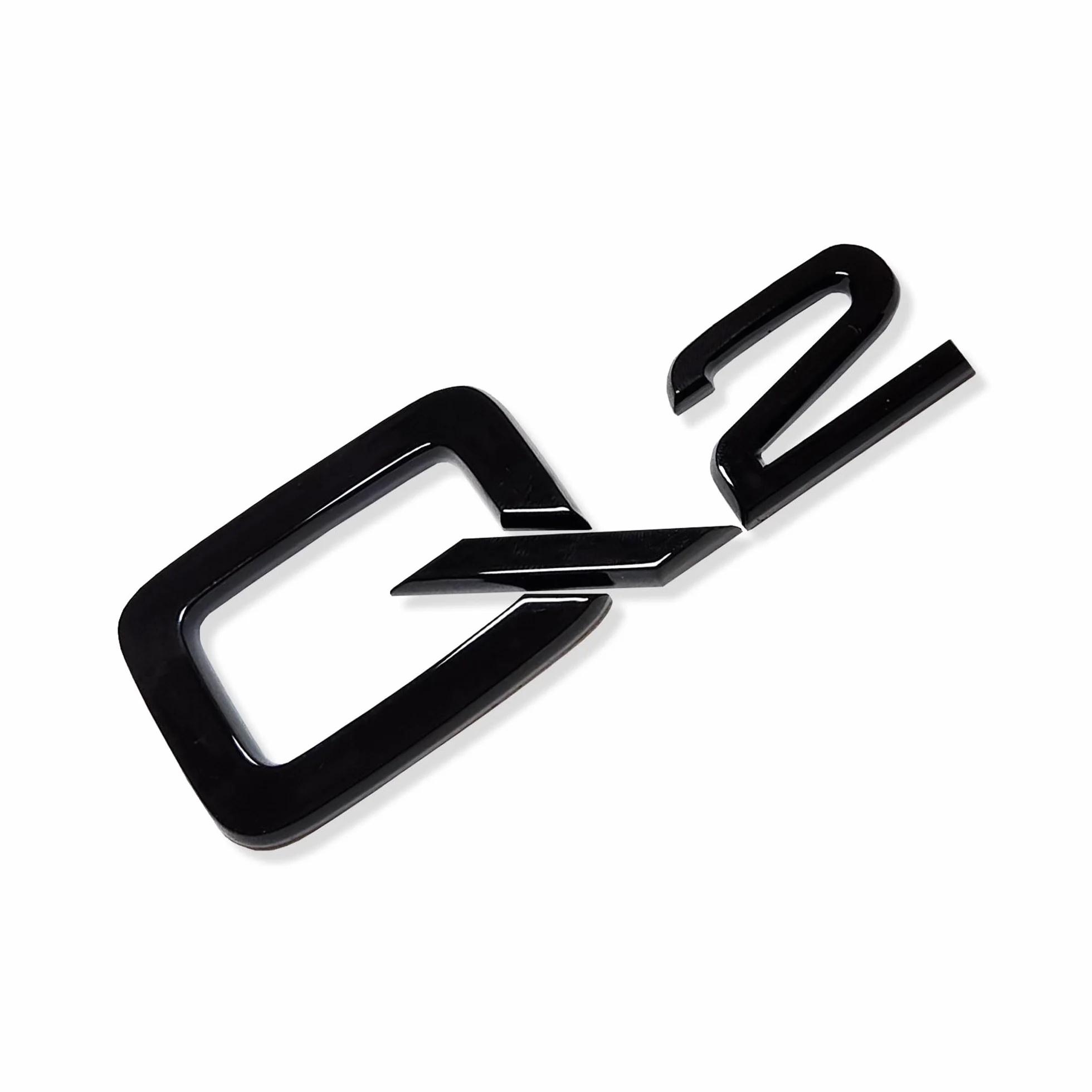 Q2 Nero Lucido Ala Badge Logo Emblema Adesivo Tuning