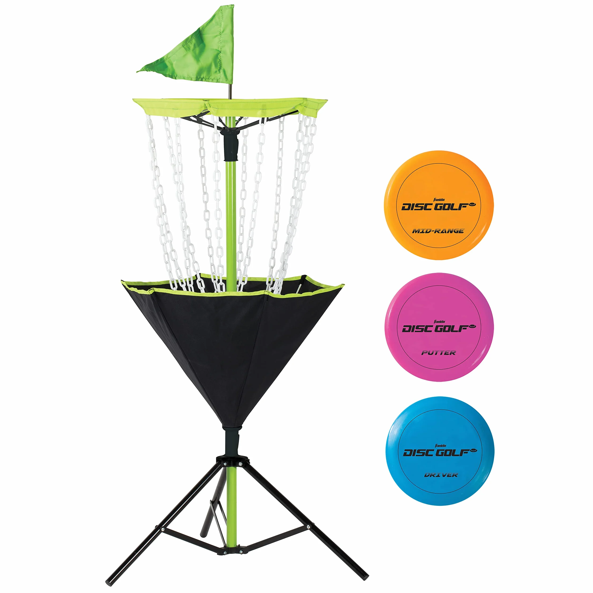 Franklin Sports Cesti da Golf a Disco, Bersaglio da Golf Portatile con Catene, Attrezzatura per Percorsi