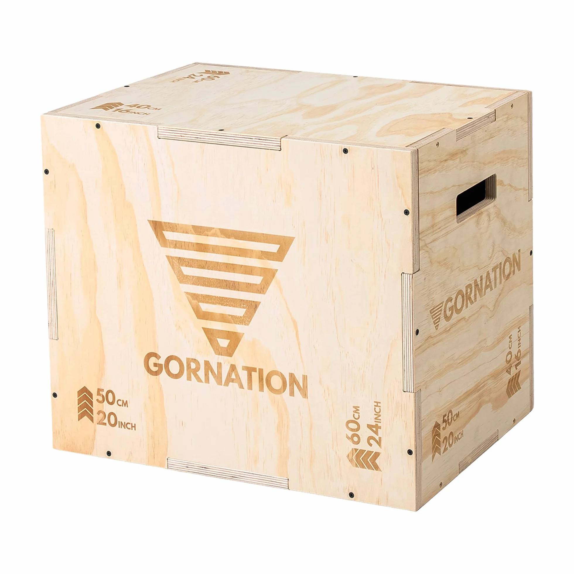GORNATION Plyo Box 3 in 1 Legno Scatola Pliometrica per Salti Crossfit Home Gym
