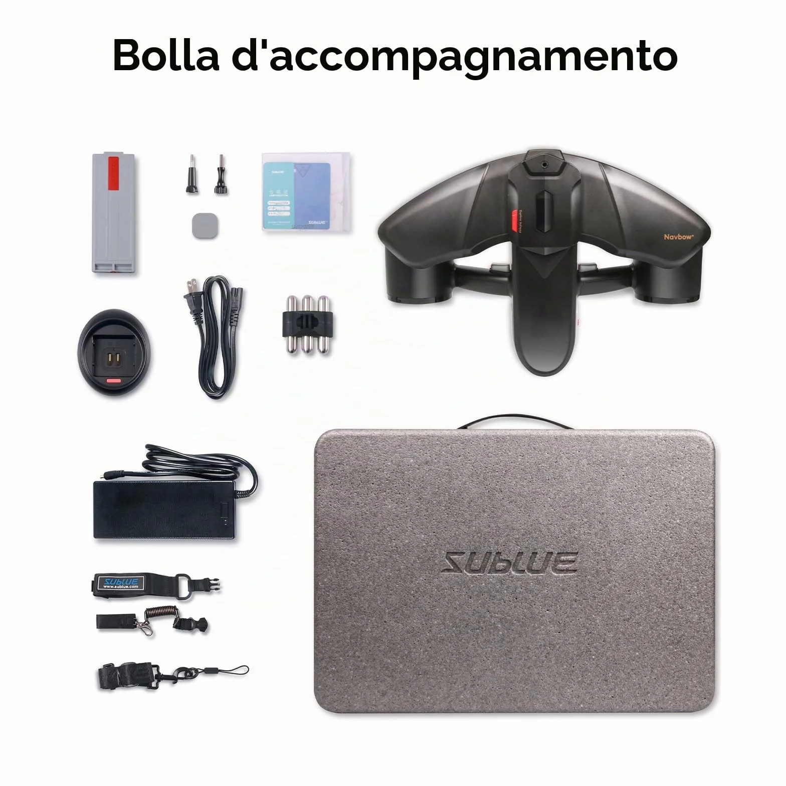 Sublue Navbow Plus Smart Monopattino subacqueo a Doppio Motore 2 m/s con Supporto Action Camera