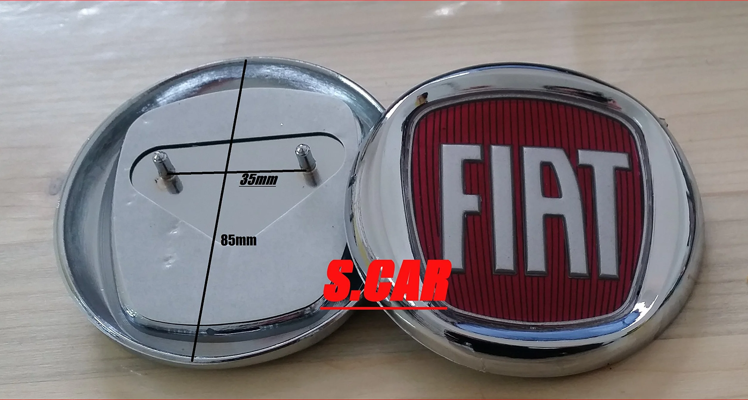 Fregio stemma logo FIAT Panda Doblo Croma 85 mm Posteriore