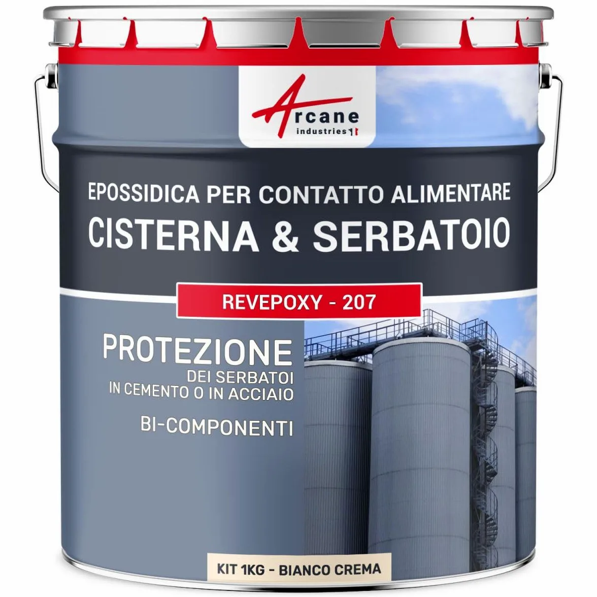 Resina epossidica alimentare - REVEPOXY - 207-1 kg Bianco Crema - RAL 9001 - ARCANE INDUSTRIES