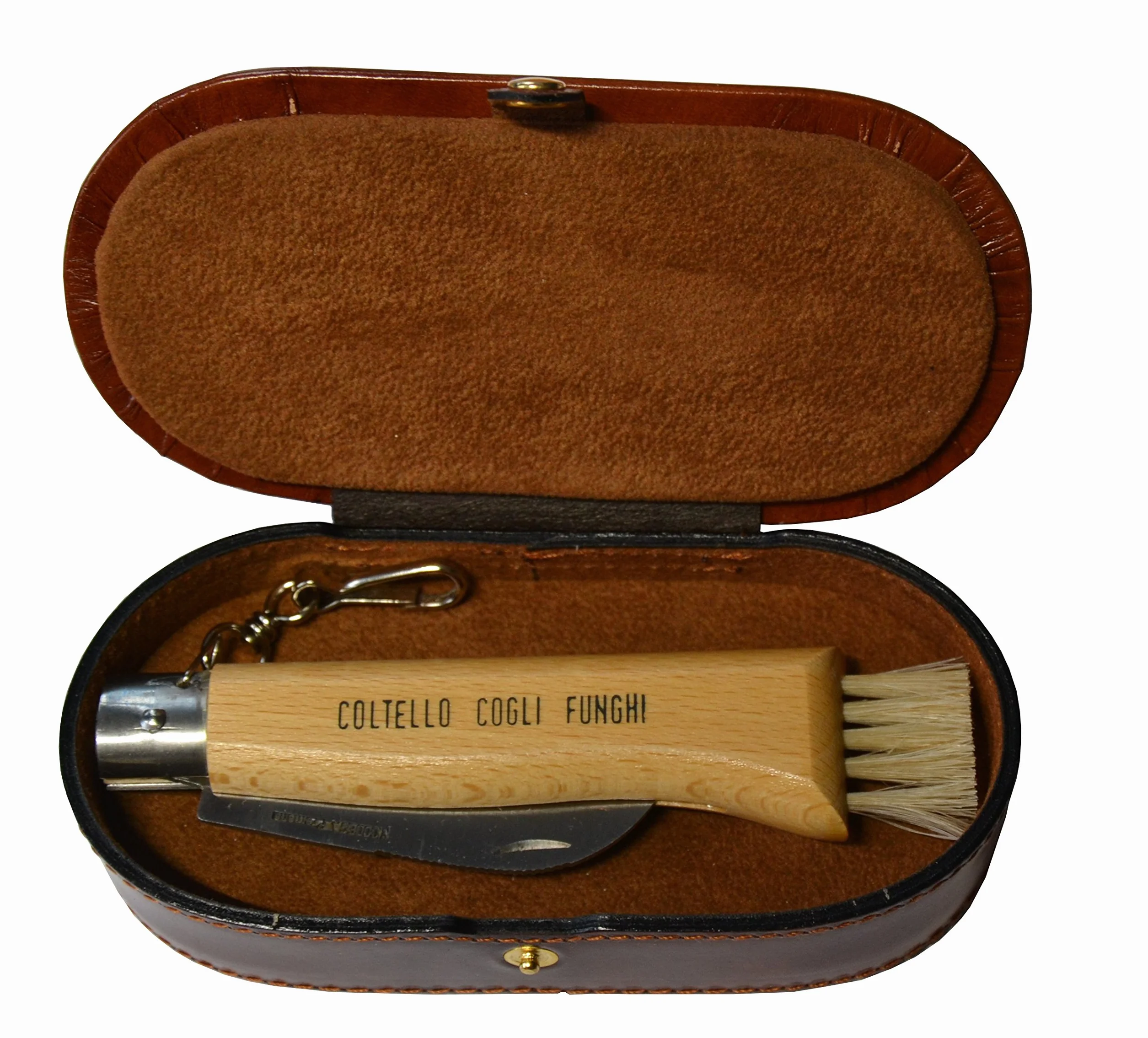 GIFAZ Coltello per Funghi - PERSONALIZZATO - (Caccia e Pesca | Legno di Faggio