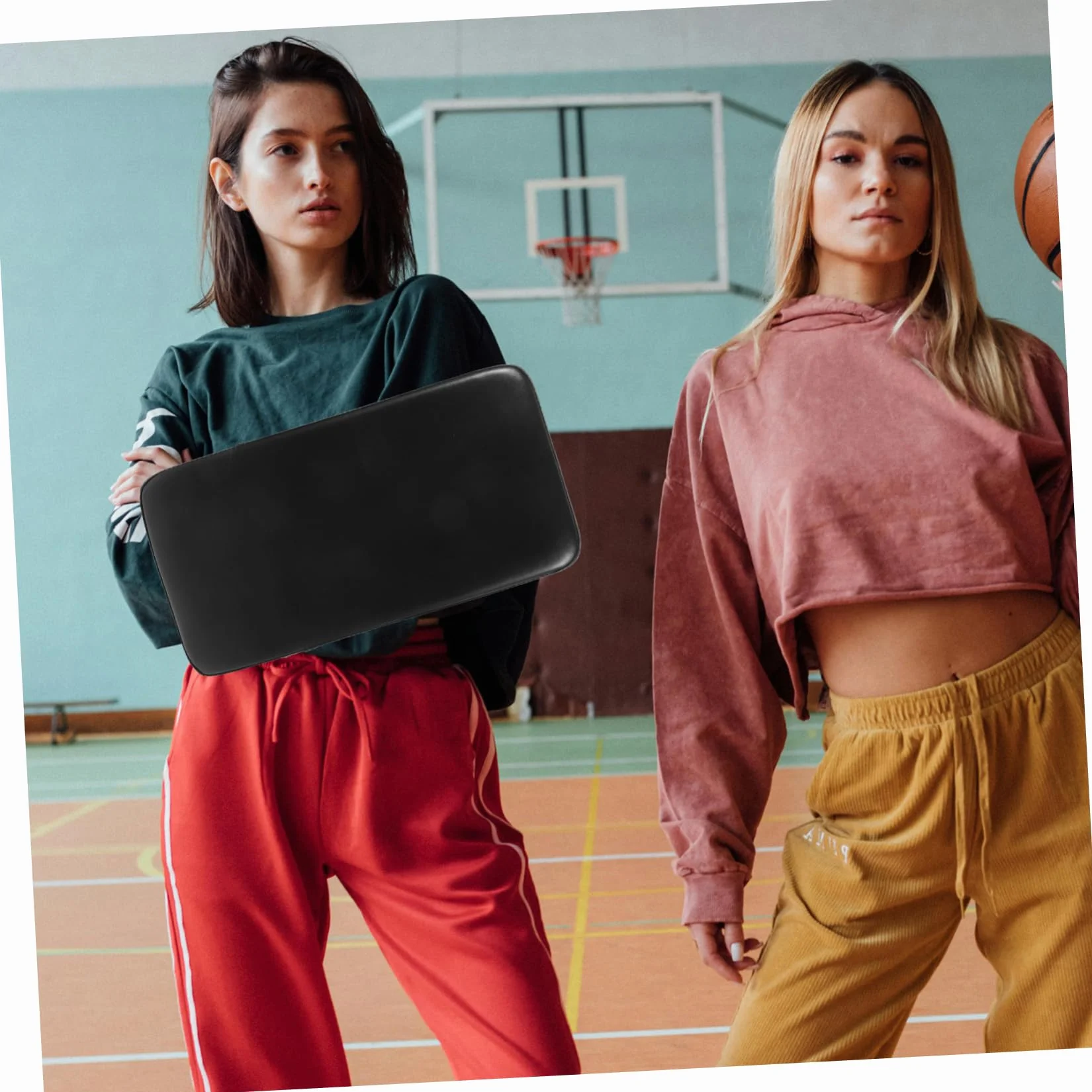 Toyvian Cuscino di Blocco per Allenamento Basket, Tappetino Multifunzione Imbottito in PVC e PU con Impugnatura Ergonomica