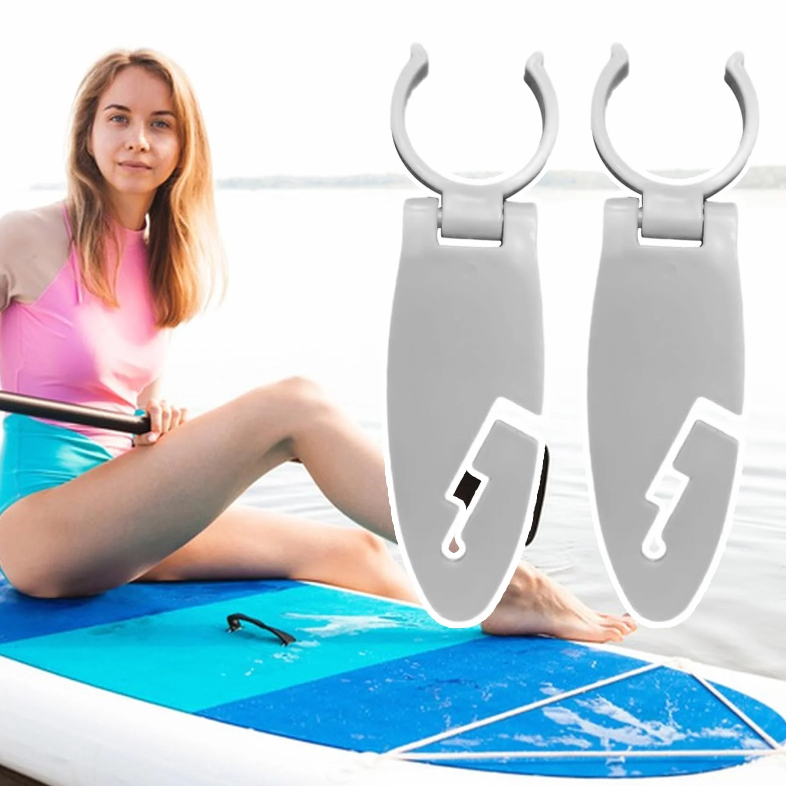 Clip Di Fissaggio Per Tavola Da Paddle, 2 Morsetti Di Fissaggio, Ganci Regolabili, Attrezzatura Sportiva Acquatica