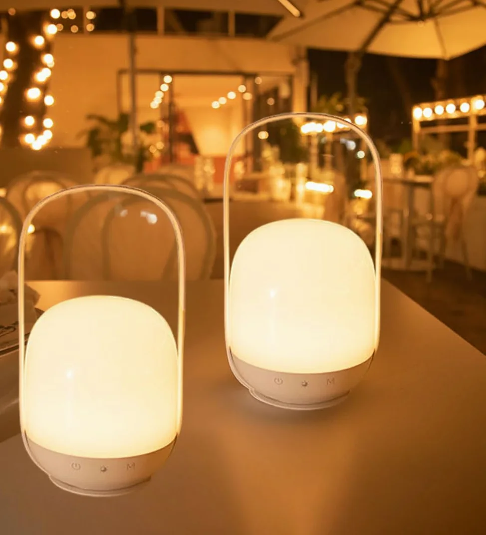 Lanterna da campeggio, 2 pezzi, lanterna portatile a LED per uso interno o esterno, lampada impermeabile con batterie incluse, per campeggio, escursioni, escursioni o interruzioni di corrente, 4