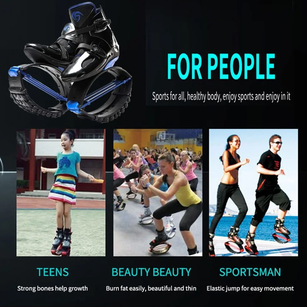 Stivali Rimbalzanti Scarpe da Salto del Canguro Fitness Anti-gravità per Adulti Bambini Bianco 36-38